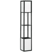 Modern Shelf Floor Lamp with Dual Ambient Light Standing Lamp Black