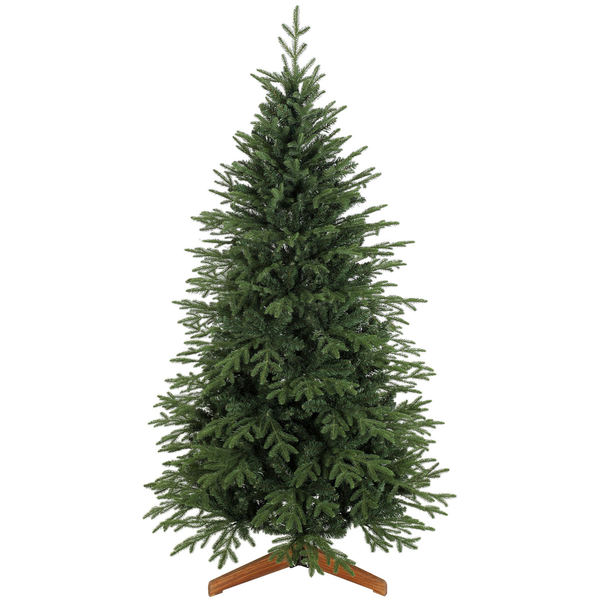 6ft Artificial Christmas Tree, Full Hinged Xmas Tree with 2081 PE & PVC Tips, Solid Pine Wood Stand for Home Office Holiday Decoration, Green