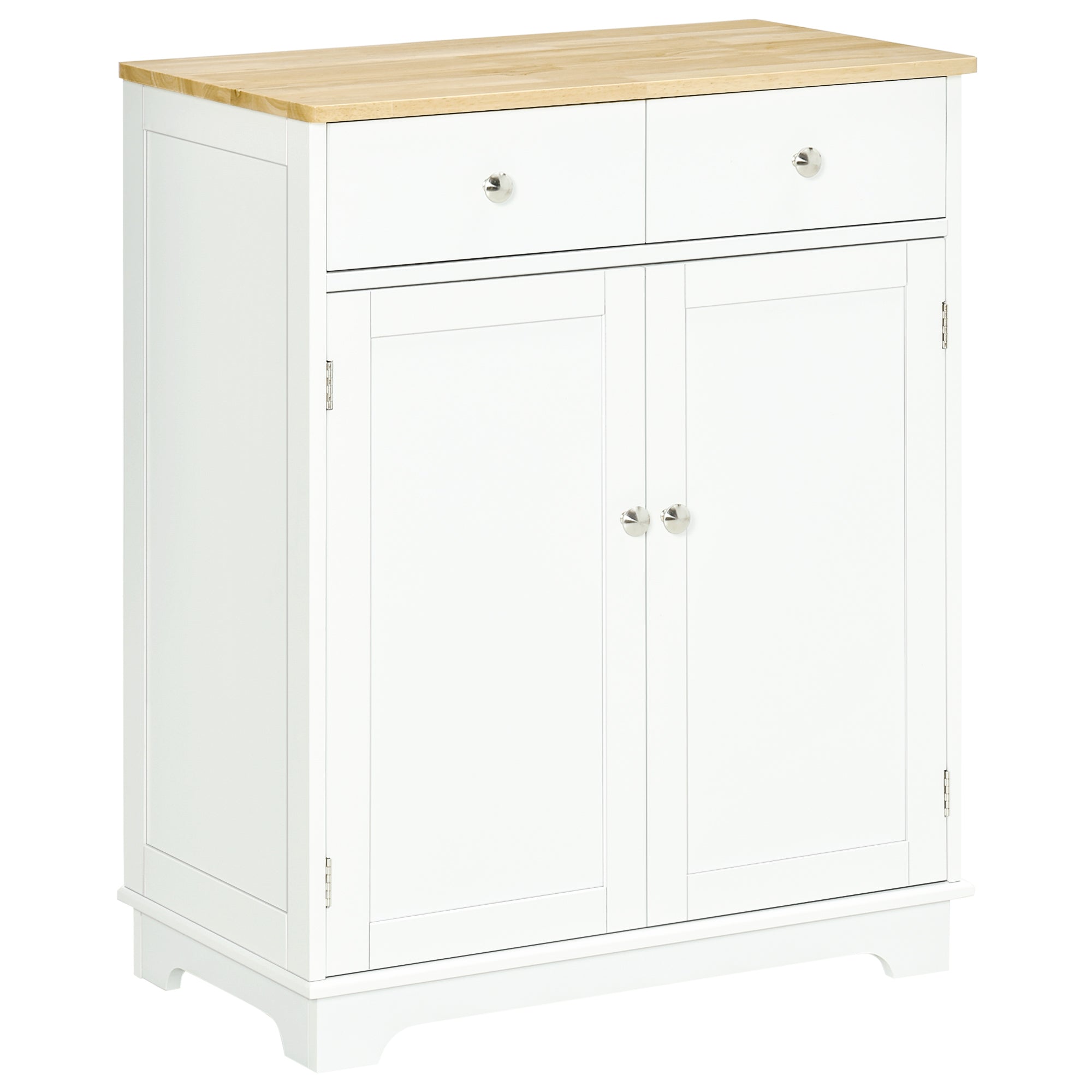 Kitchen Storage Cabinet, Sideboard Floor Cupboard Distressed White