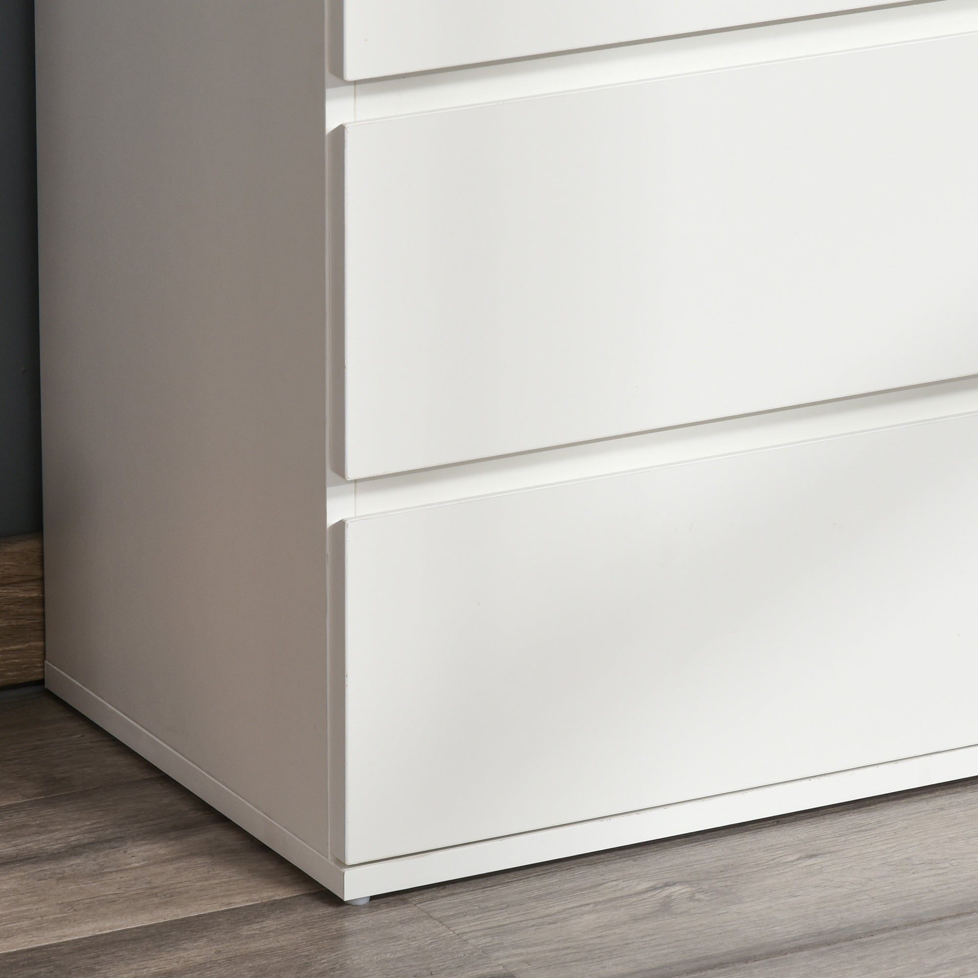 HOMCOM Chest of Drawer, 4 Drawers Storage Cabinet Freestanding Drawer Unit for Bedroom, White