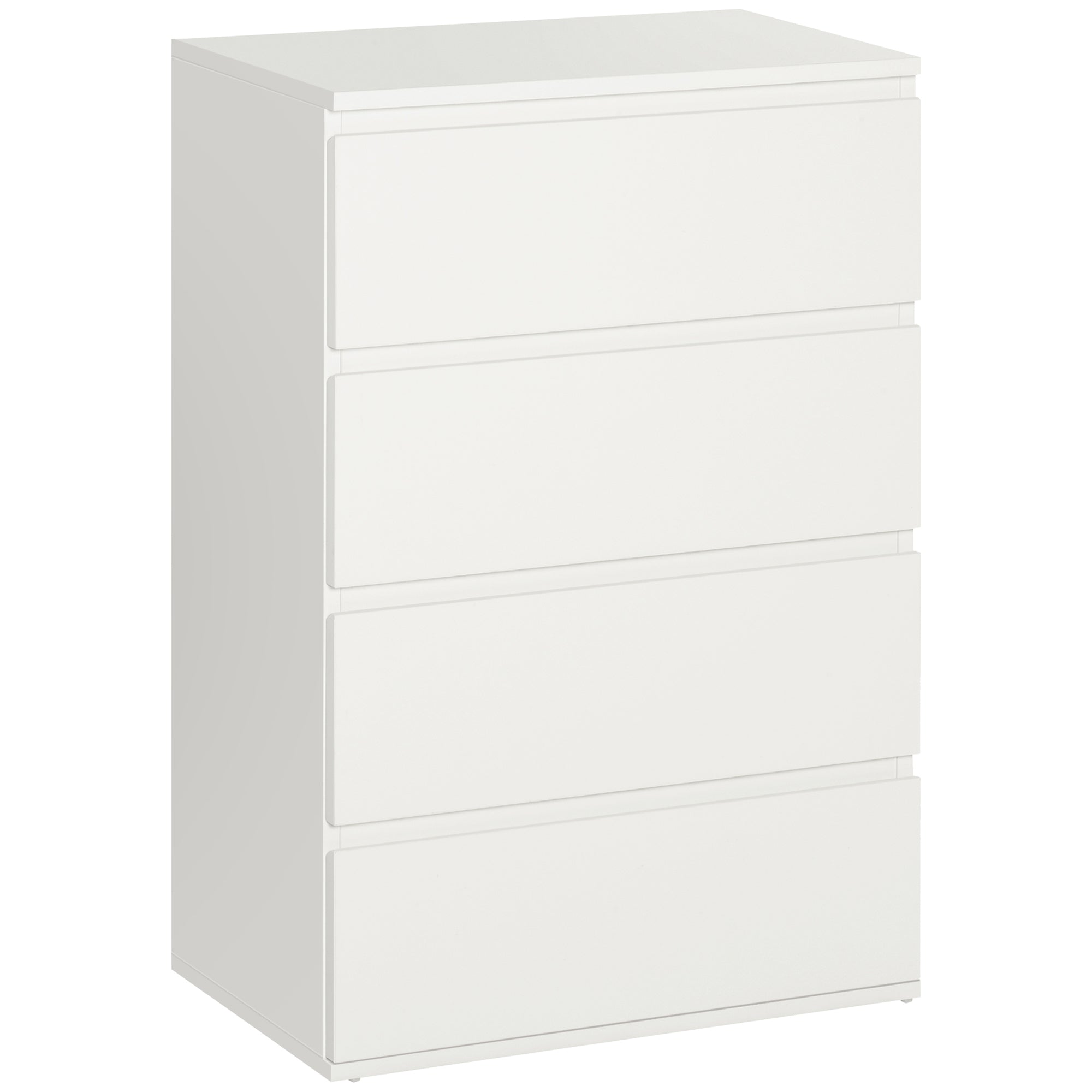 HOMCOM Chest of Drawer, 4 Drawers Storage Cabinet Freestanding Drawer Unit for Bedroom, White