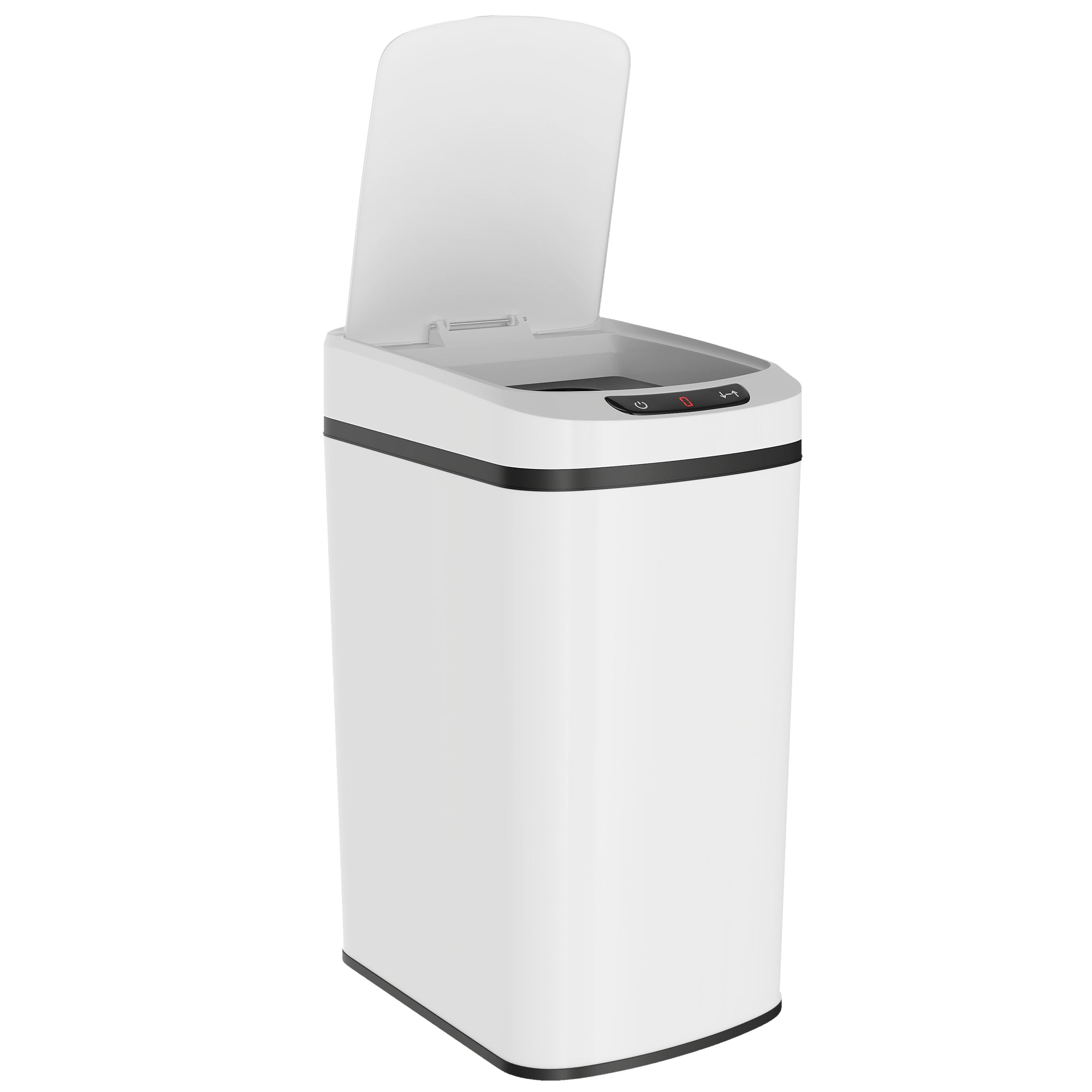 12L Sensor Bin, Automatic Touchless Motion Sensor Kitchen Bin, Compact Trash Can with Fingerprint Resistant Stainless Steel for Hygienic Gyms, Home Office Use, White