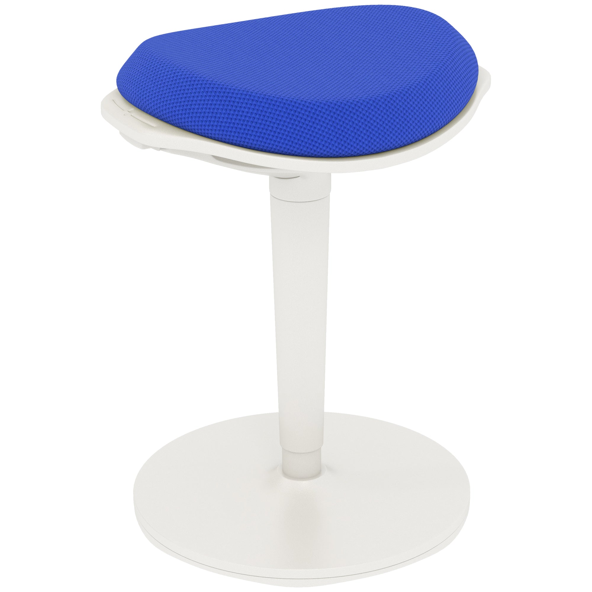 HOMCOM Standing Desk Chair, Backless Wobble Chair, 22.2-28.1 Inches, Ergonomic Adjustable Active Learning Stool for Office Desks, with Rocking Motion, Padded, Blue