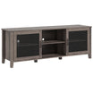 Industrial TV Cabinet Stand for TVs up to 65" Entertainment Center with Mesh Doors and Shelves Brown