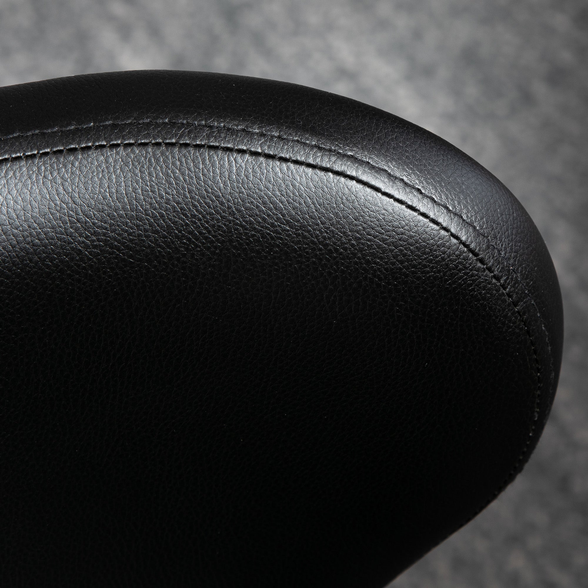 Adjustable Swivel Salon Stool with Backrest and Wheels, Office & Living Room Chair, Synthetic Leather, Black, 17.7" L x 21.3" W x 28.7" - 34.6" H