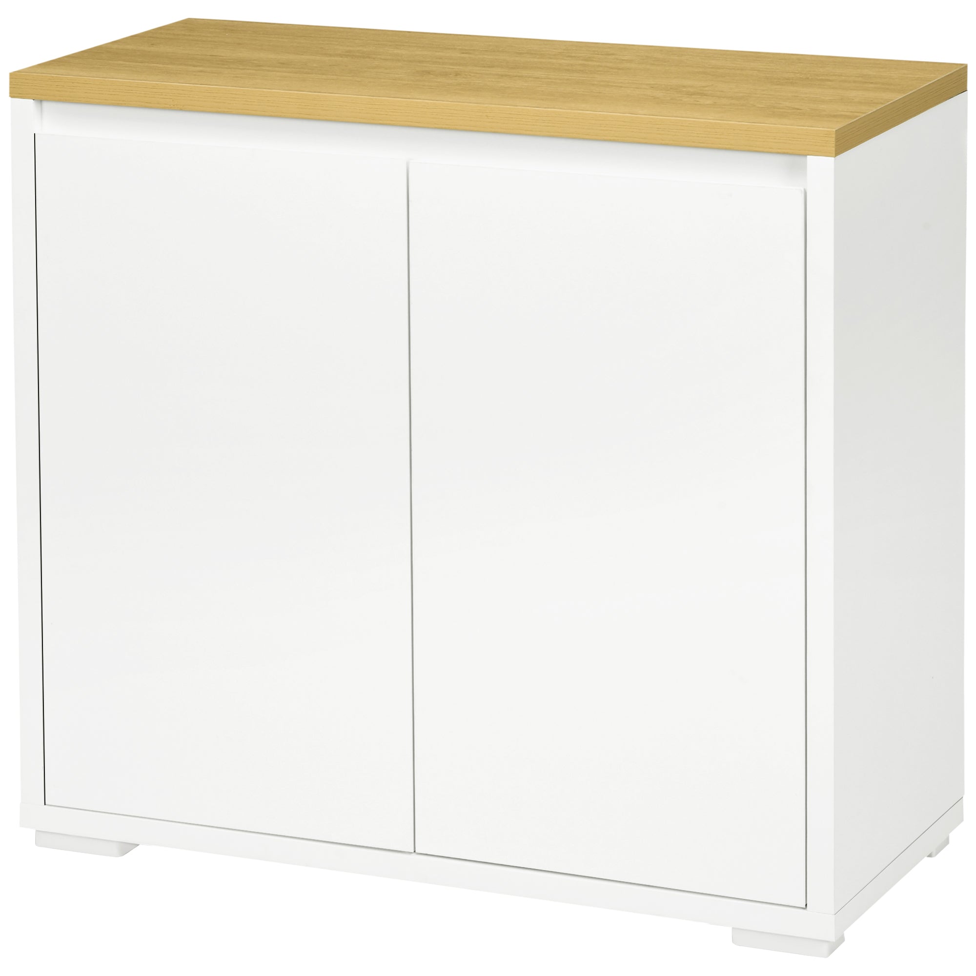 HOMCOM Kitchen Sideboard, Storage Cabinet with Double Doors and Adjustable Shelf for Living Room, Entryway, White