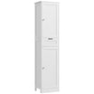 HOMCOM Tall Bathroom Storage Cabinet, Narrow Bathroom Cabinet with Doors, Drawer and Adjustable Shelves, Freestanding Linen Cabinet, White