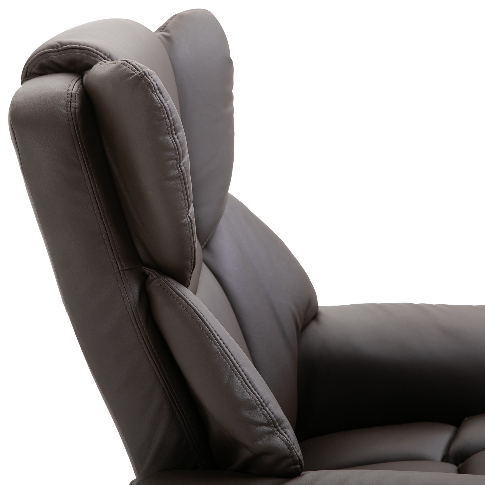 Massage Sofa Recliner Chair With Footrest 10 Vibration Points Faux Pu Leather Brown