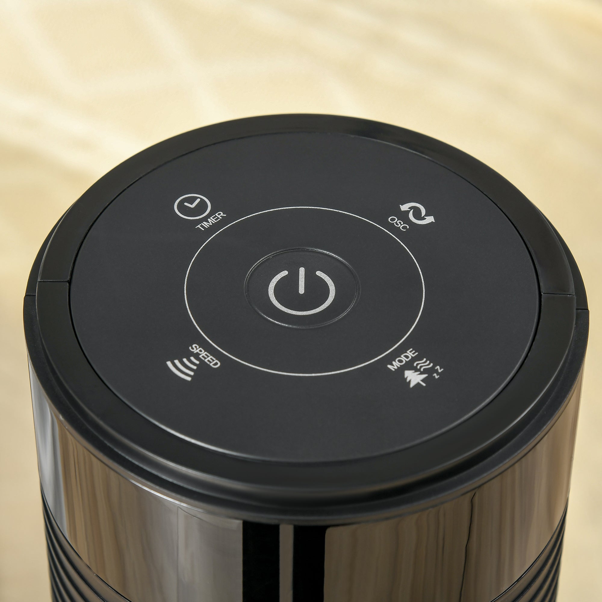 Freestanding Tower Fan Cooling for Home Bedroom with 3 Speed, 12h Timer, Oscillating, LED Panel, Remote Controller, Black