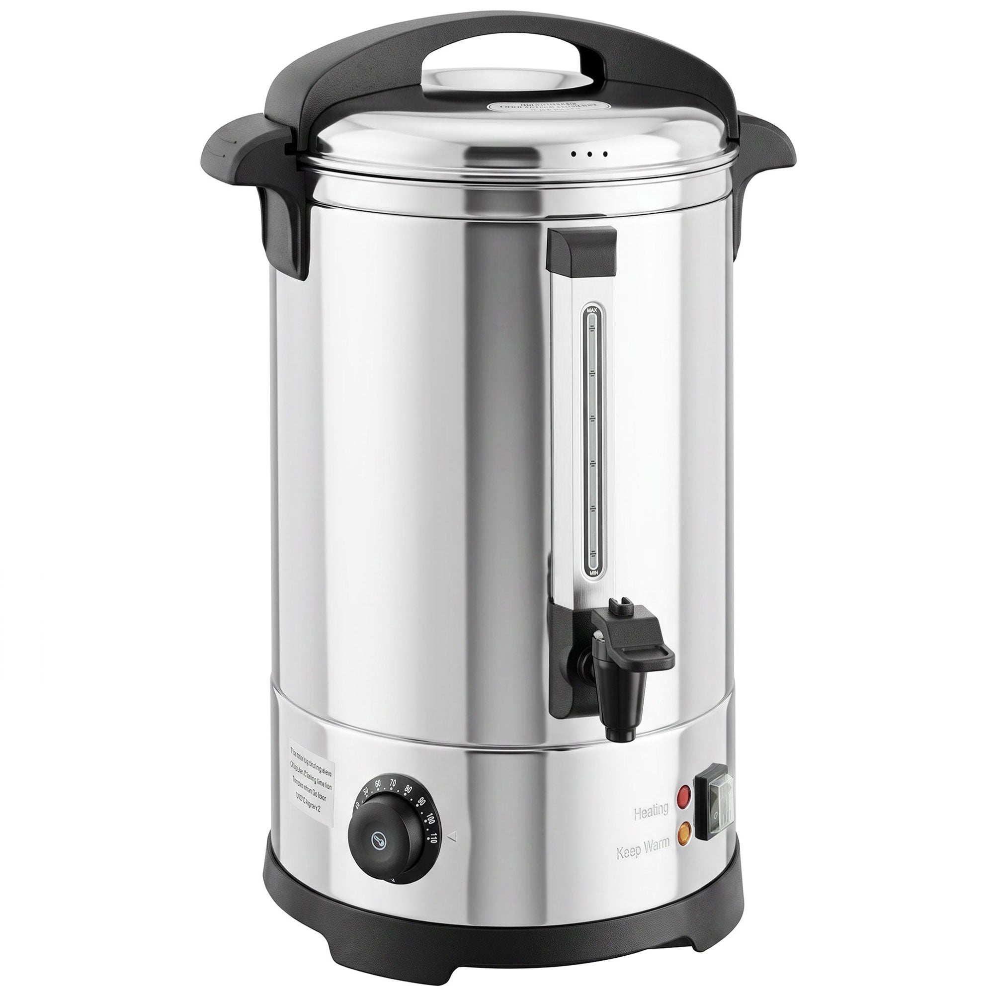 13L Catering Urn, 2500W Hot Water Boiler Dispenser with Thermostat, Stainless Steel Tea Urn Kettle with Keep Warm Function, Adjustable Temperature and Easy Pour Tap for Home Office Parties