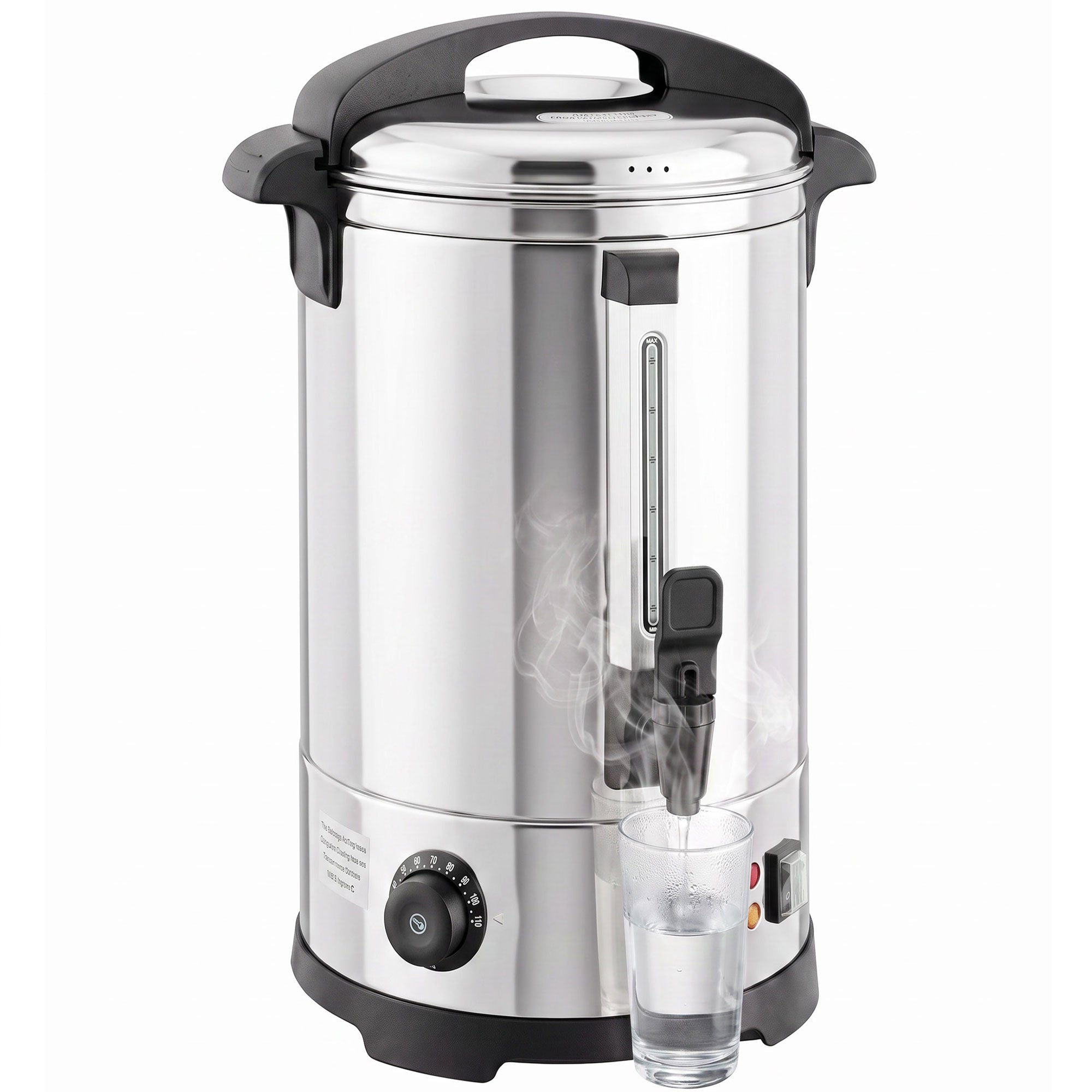 13L Catering Urn, 2500W Hot Water Boiler Dispenser with Thermostat, Stainless Steel Tea Urn Kettle with Keep Warm Function, Adjustable Temperature and Easy Pour Tap for Home Office Parties