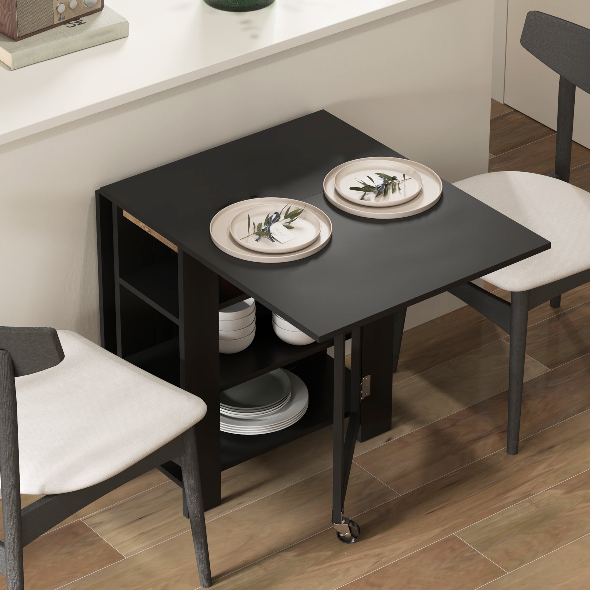Danderyd Square Drop Leaf Table And Chairs Foldable Dining Drop