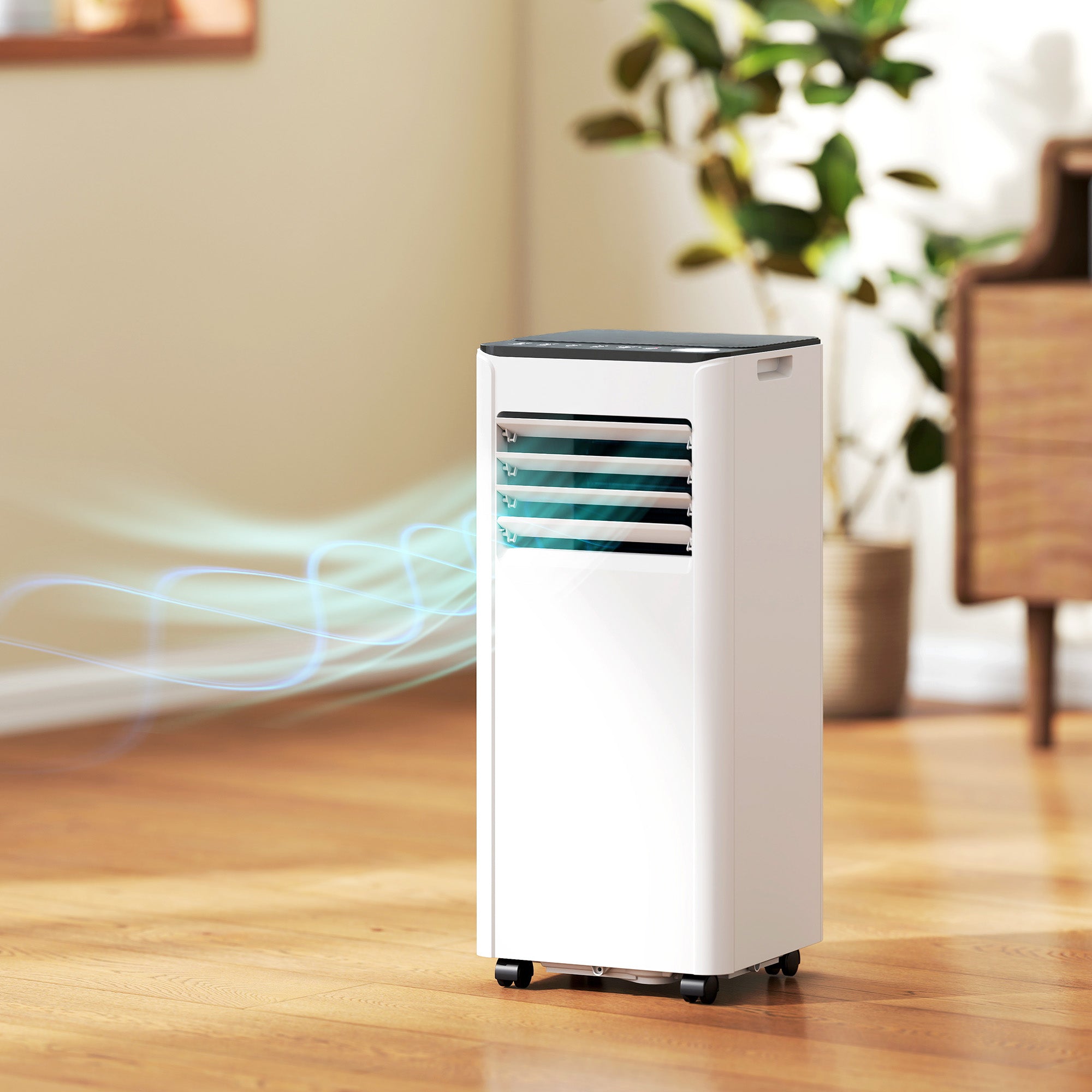 Portable Air Conditioner 5000 BTU, 4-in-1 Air Conditioning Unit with Cool, Dehumidifier, Fan, Sleep Mode, WiFi Voice Remote Control, 24H Timer, 2 Speeds, Window Kit, for Room up to 18 m²