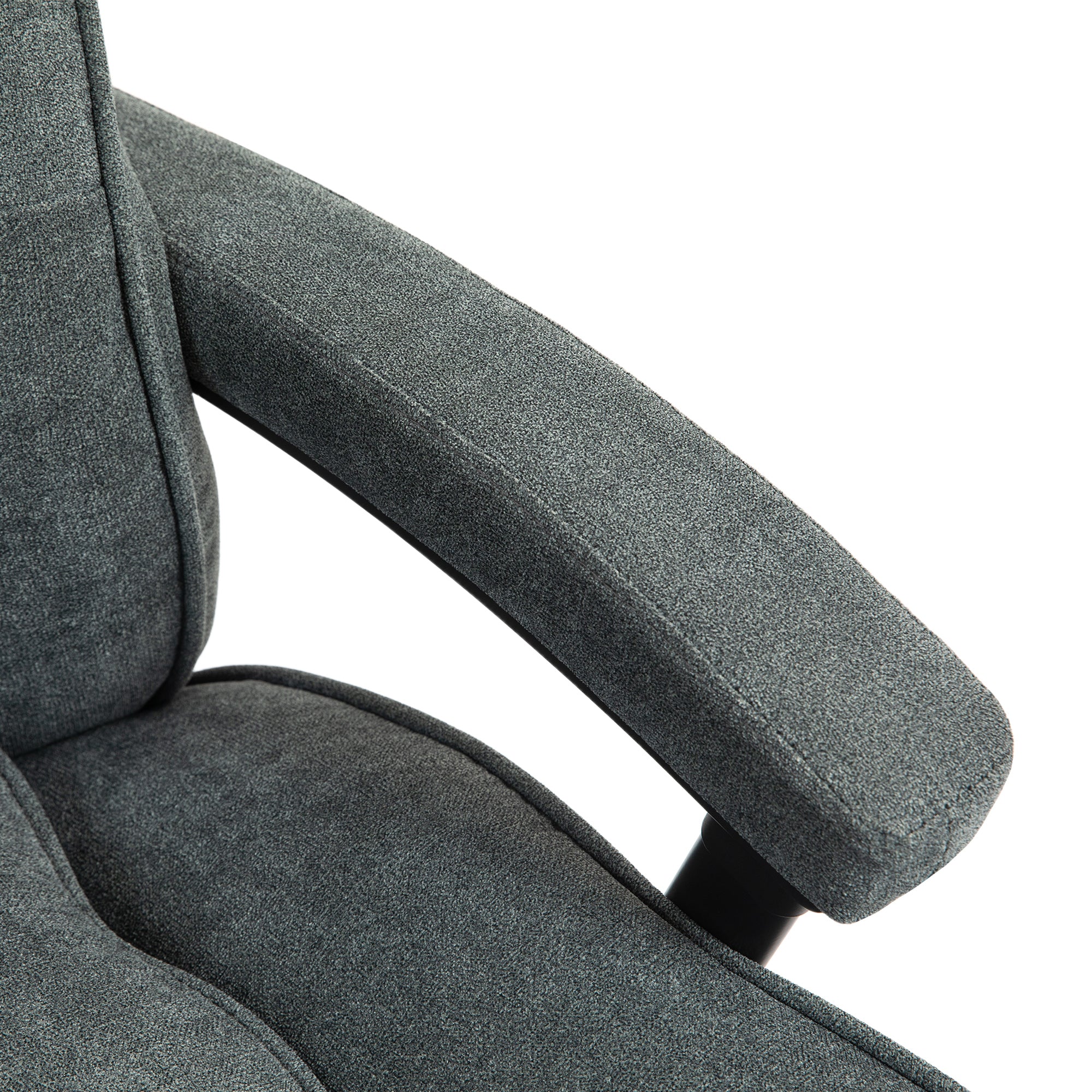 Big and Tall Office Chair, Up to 450 lbs. Overstuffed Executive Office Chair with Swivel Wheels, High Back for Heavy People, Grey