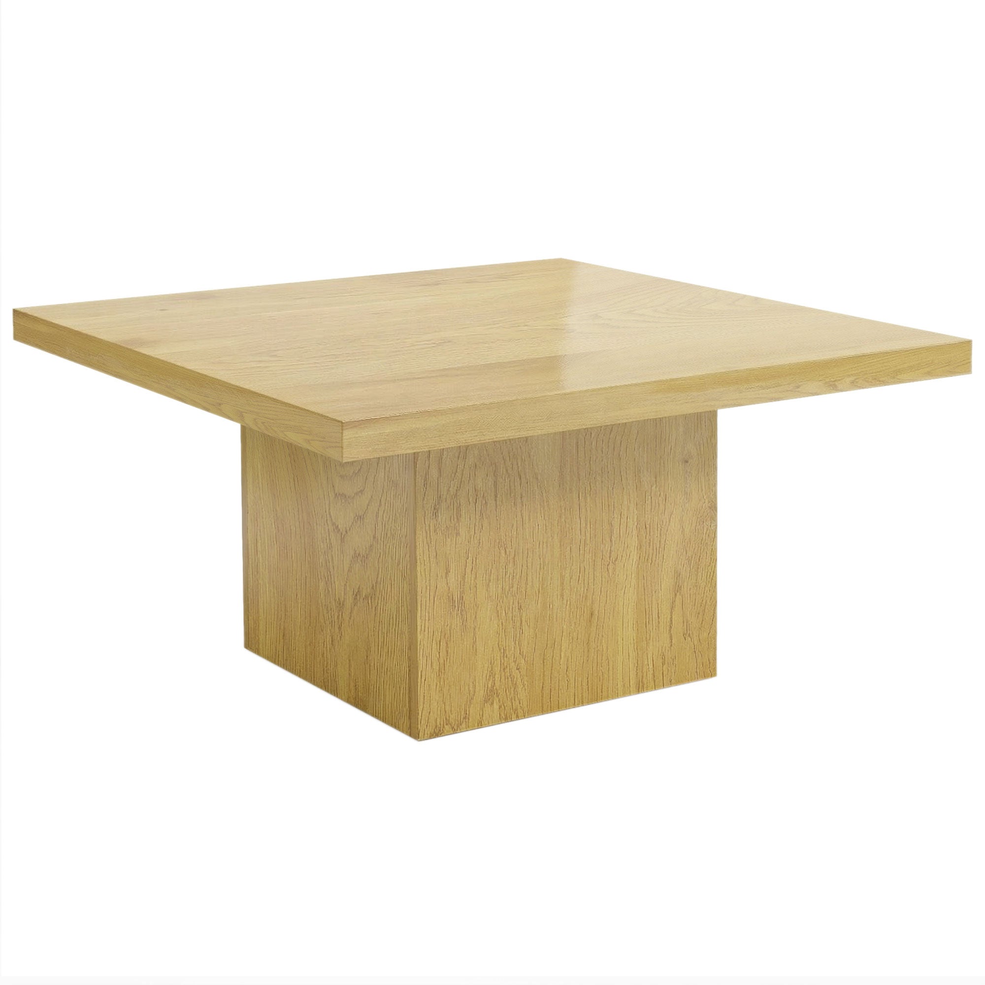 Square Coffee Table, Center Table with 1.6" Thick Tabletop for Living Room, Easy Assembly, 31.5"x31.5", Light Brown