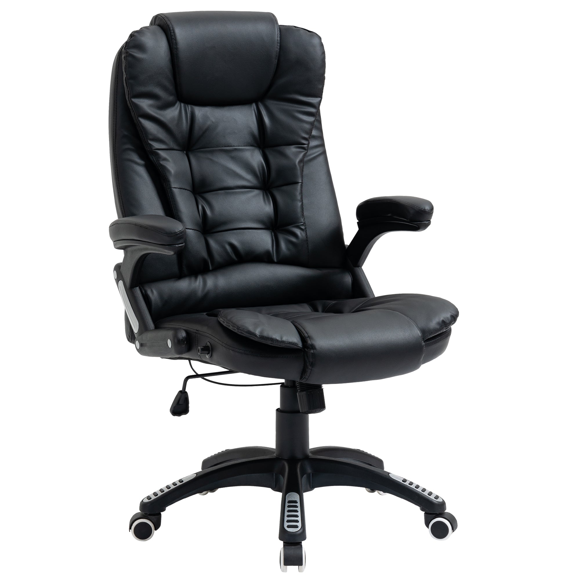 Vinsetto Executive Office Chair High Back PU Leather Computer Chair, with Swivel Wheels, Arm, Adjustable Height, Black