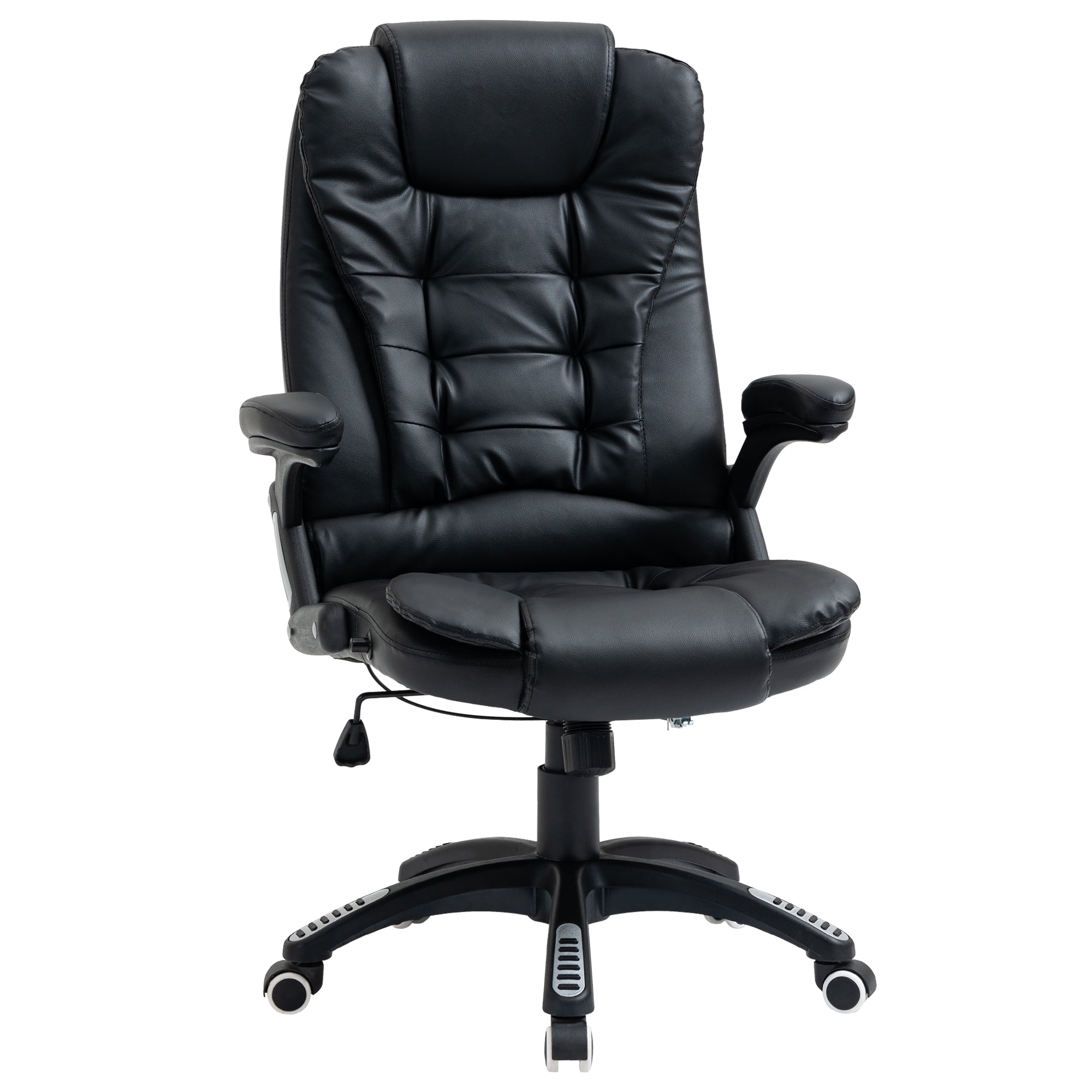 Vinsetto Executive Office Chair High Back PU Leather Computer Chair, with Swivel Wheels, Arm, Adjustable Height, Black