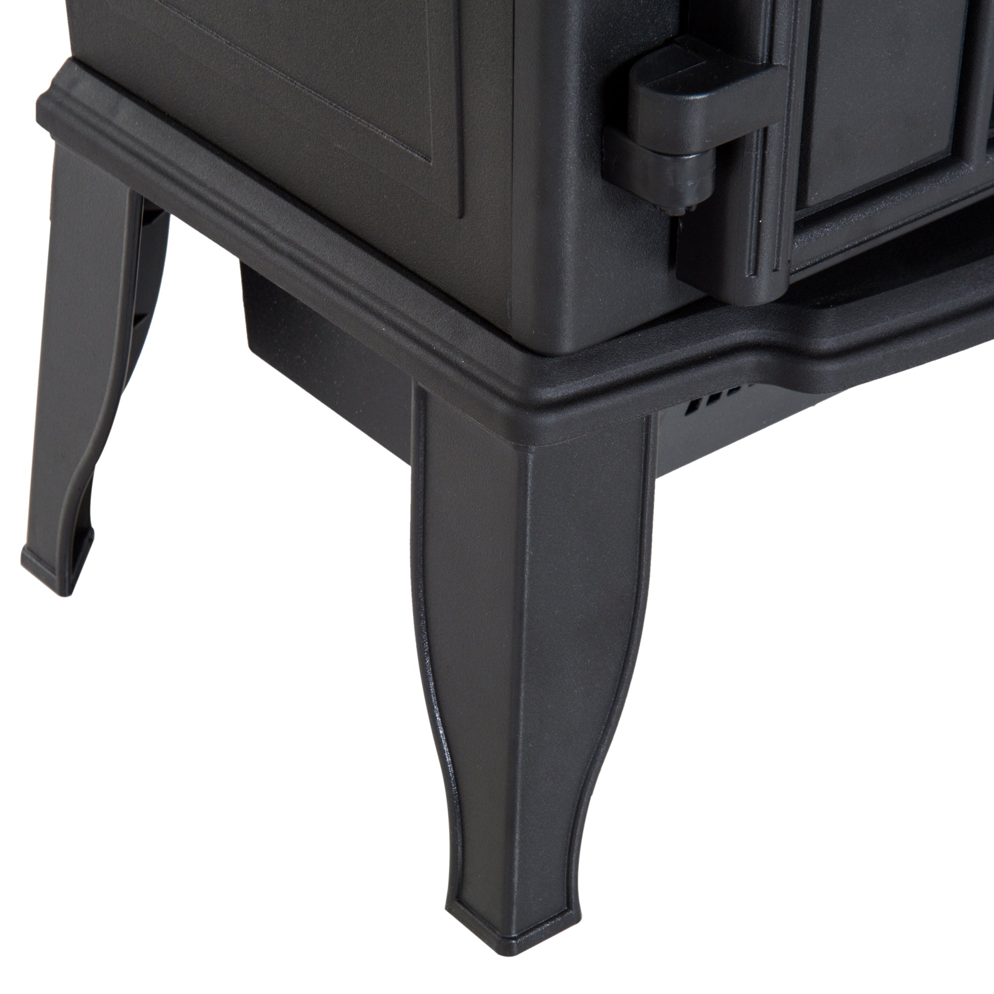 Freestanding Electric Fireplace, Electric Stove Heater with LED Flame Effect, Overheating Safety System, 1000W/2000W Black