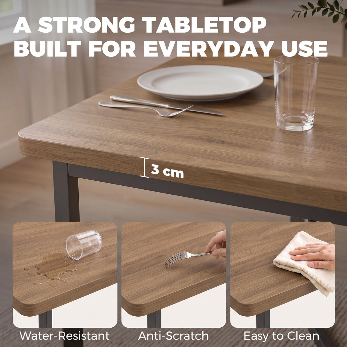 7-Piece Industrial Dining Table Set for 4-6, 47"-63" Extendable Kitchen Table with 6 Stackable Chairs, Metal Frame, Space Saving, Dining Room, Home Office, Brown Wood Grain