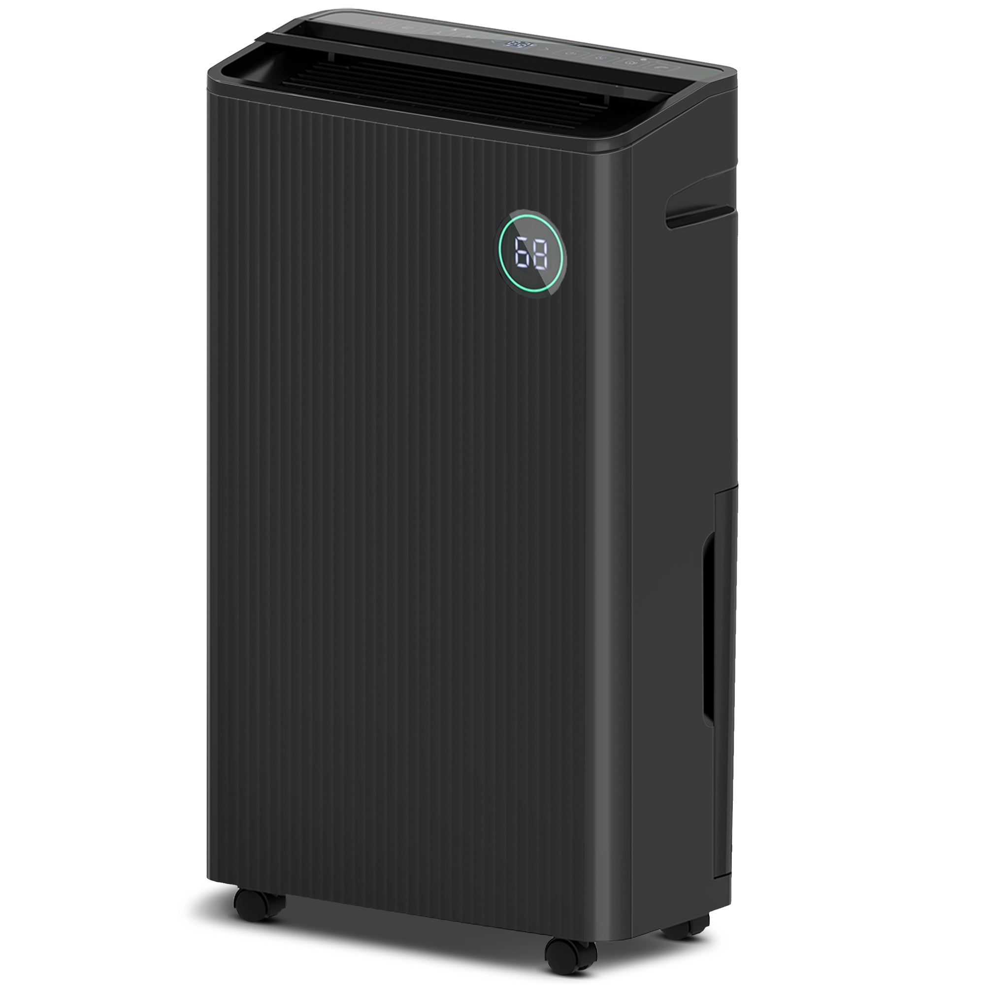 HOMCOM 16L/Day Dehumidifier with Air Purifier and HEPA Filter, UVC, Ioniser, 5.5L Water Tank, 24H Timer, for Home Damp, Condensation, Mould and Laundry Drying, Black