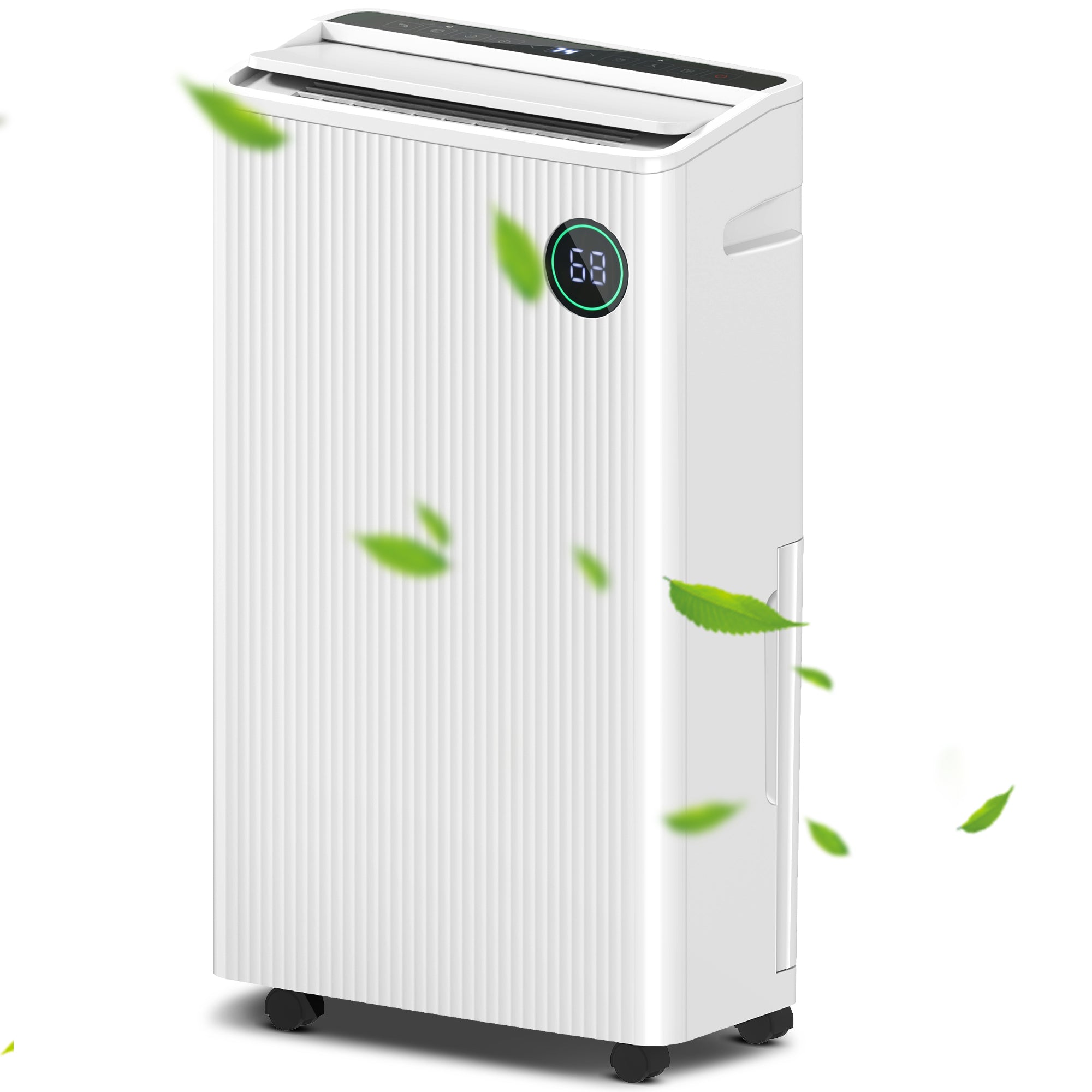 HOMCOM 16L/Day Dehumidifier with Air Purifier and HEPA Filter, UVC, Ioniser, 5.5L Water Tank, 24H Timer, for Home Damp, Condensation, Mould and Laundry Drying, White