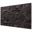8-Pack 3D Faux Stone Wall Panels, Lightweight Polyurethane Panels for Interior and Exterior Accent Walls, Water-Resistant, 4' x 2', Cover 61.8 Sq.Ft., 0.8" Thick, Black