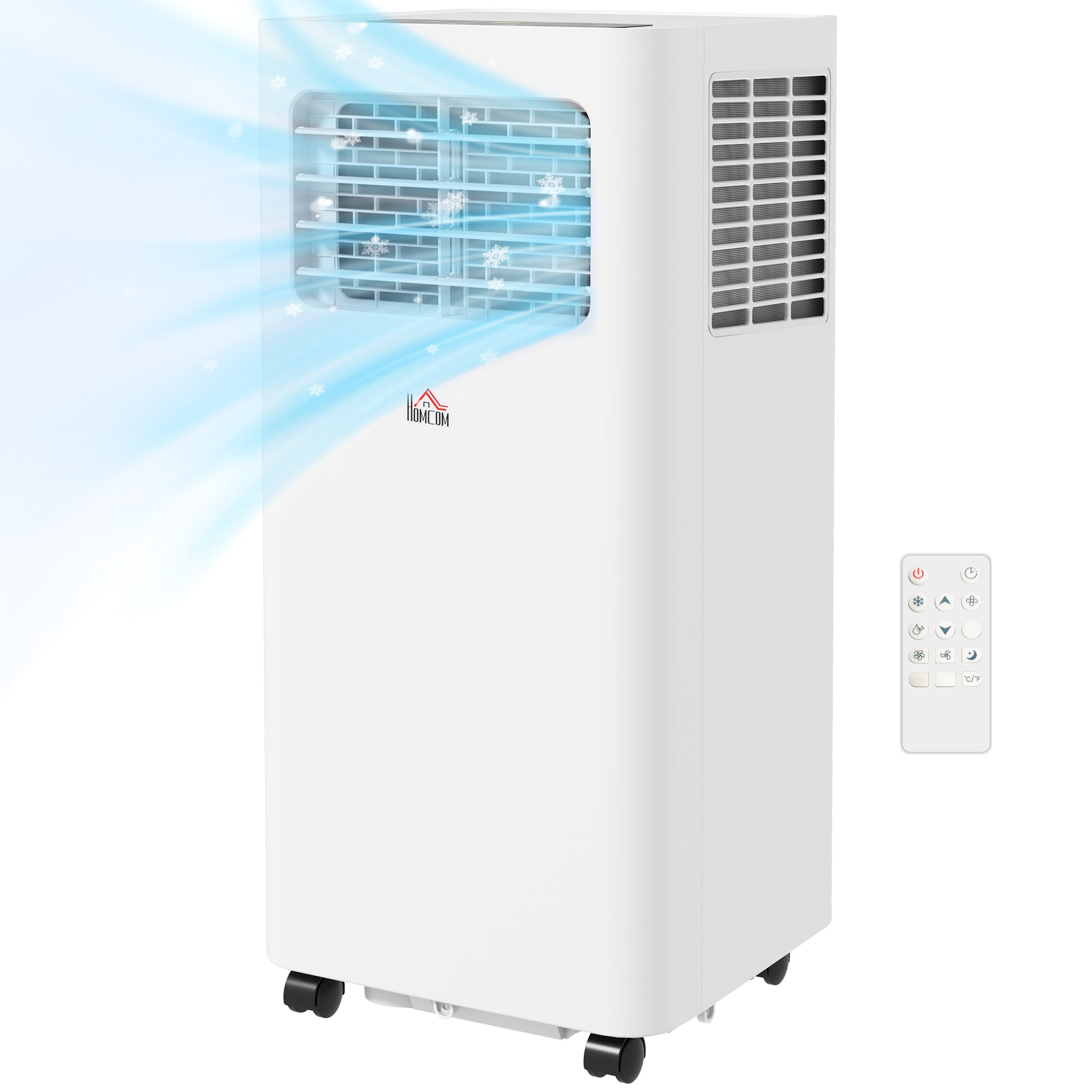 8000 BTU Mobile Air Conditioner, 345 Sq. Ft., AC Unit with Dehumidifier, Sleep, 24H Timer On/Off, Window Kit, White - HOMCOM