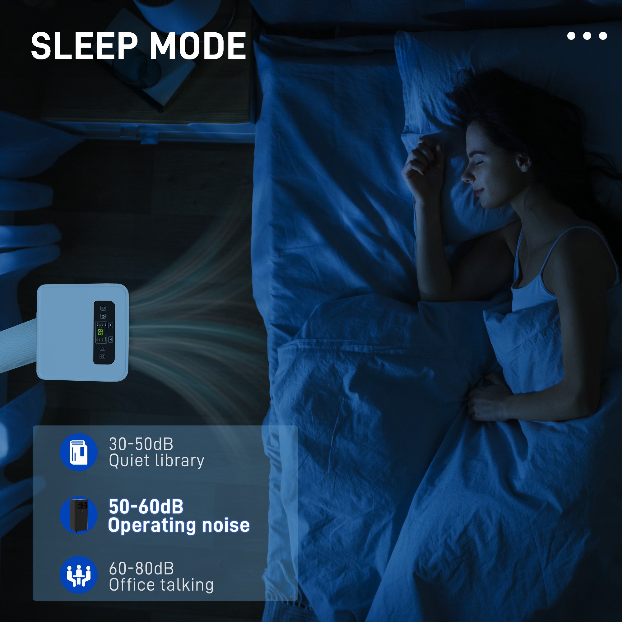 8000 BTU Mobile Air Conditioner, 345 Sq. Ft., AC Unit with Dehumidifier, Sleep, 24H Timer On/Off, Window Kit, White - HOMCOM