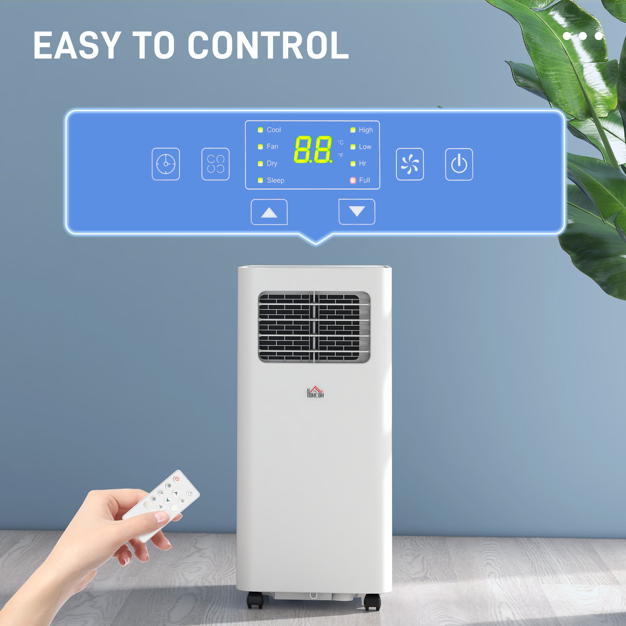 8000 BTU Mobile Air Conditioner, 345 Sq. Ft., AC Unit with Dehumidifier, Sleep, 24H Timer On/Off, Window Kit, White - HOMCOM