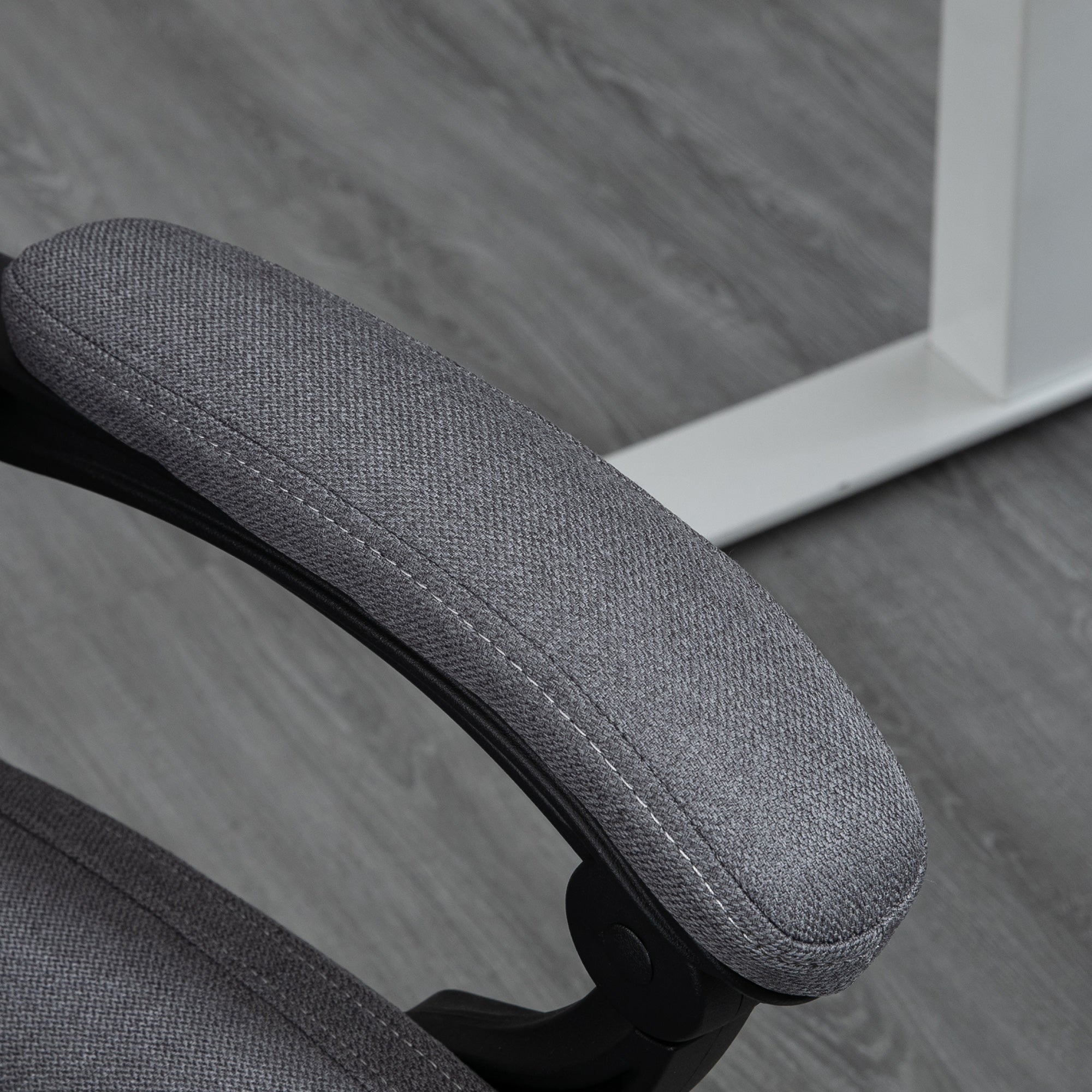 HOMCOM Executive Office Chair, High Back Computer Desk Chair with Adjustable Headrest, Footrest, Reclining Office Chair, Dark Grey
