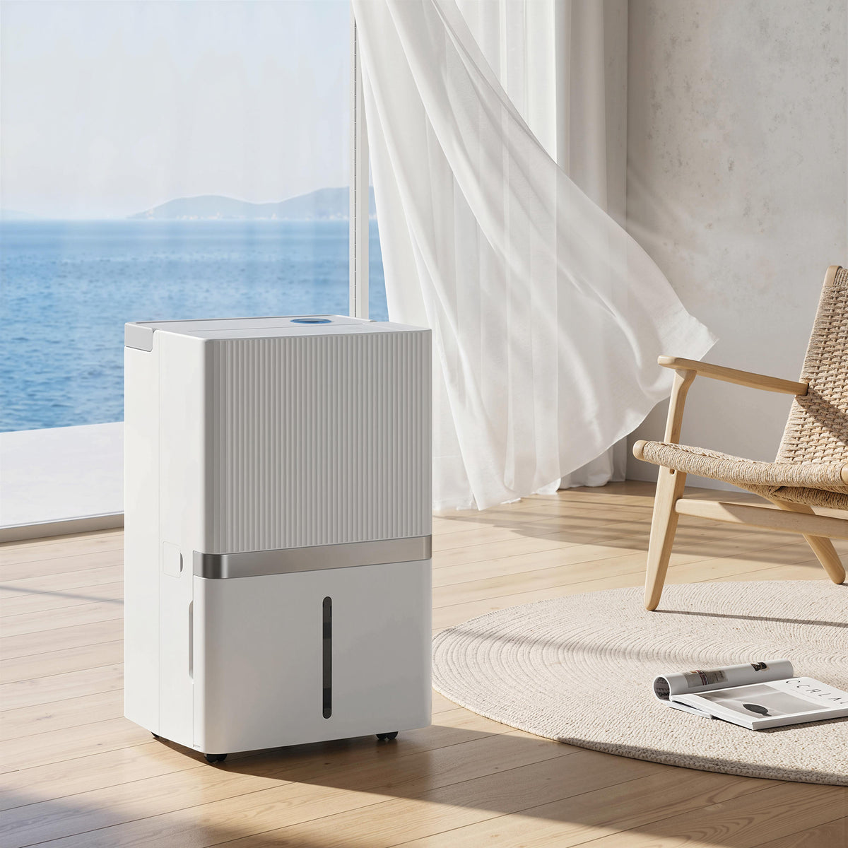 100 Pint Smart Dehumidifier for Basement and Home, 5,200 Sq. Ft., WiFi Large Dehumidifiers with App, Alexa, Google Voice Control, Drain Hose, 3 Modes, Humidity Indicator