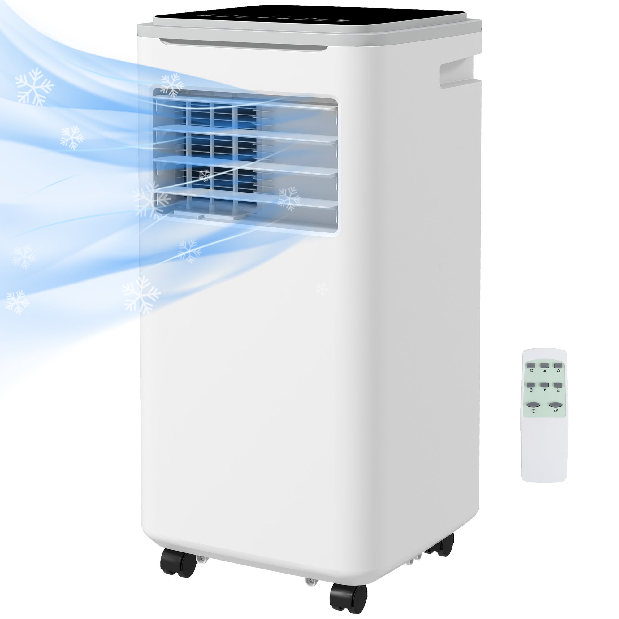 HOMCOM 9000 BTU Portable Air Conditioner, Smart Home WiFi Compatible, 4 in 1 Air Conditioning Unit, Dehumidifier, Fan with Remote, 24H Timer, Window Venting Kit, 20m², R290, A Energy Efficiency