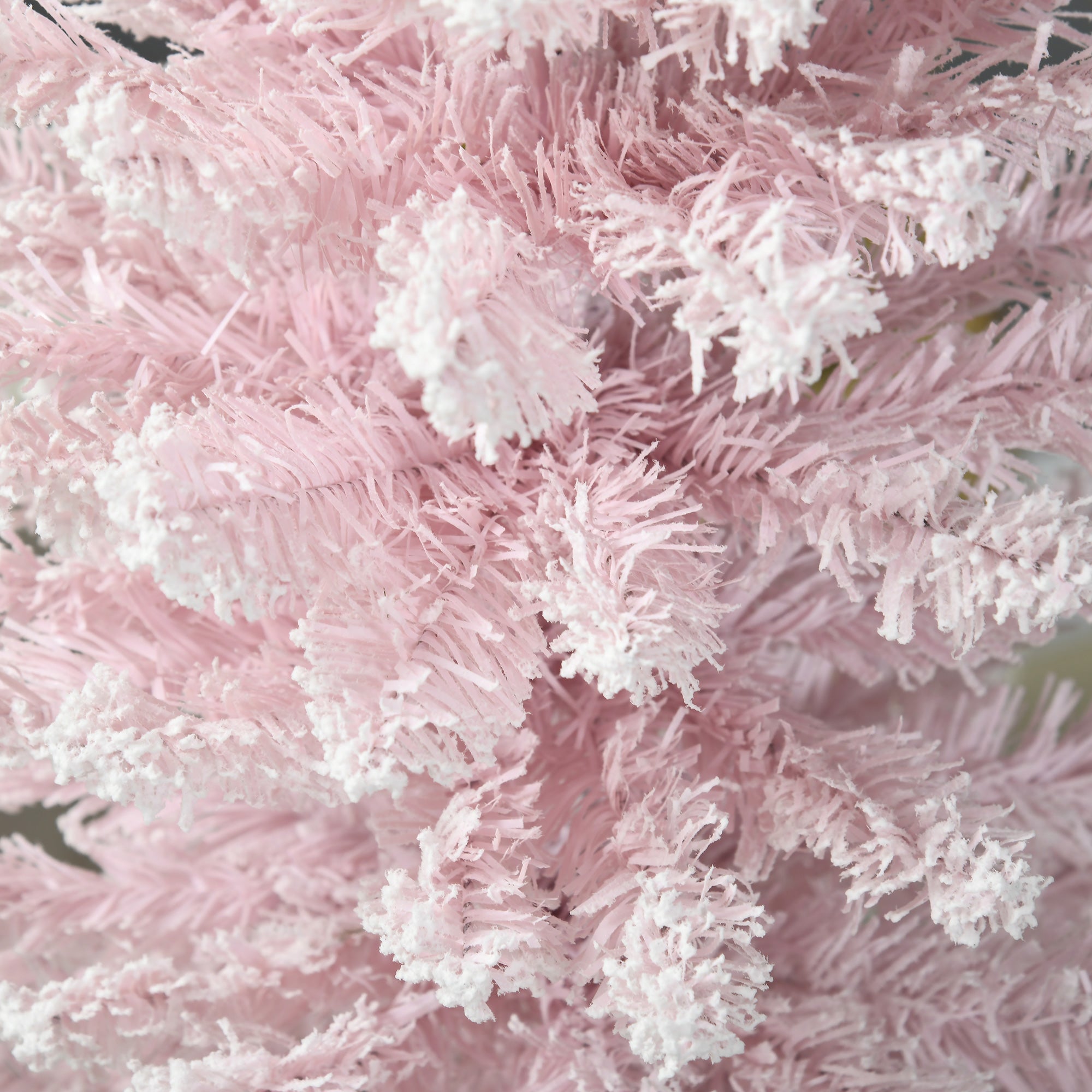 5' Decorated Snow Flocked Artificial Christmas Tree Pencil Shape Realistic Branches Pink