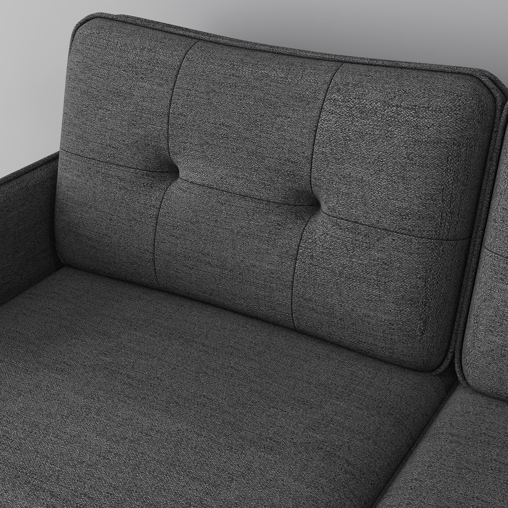 HOMCOM 55" Loveseat Sofa for Bedroom, Modern Love Seats Furniture with Button Tufting, Upholstered Small Couch for Small Space, Dark Grey