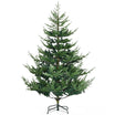 6ft Artificial Christmas Tree, Wide Pine Holidy Decor, Hinged Xmas Tree with 795 Tips, Metal Base, Green