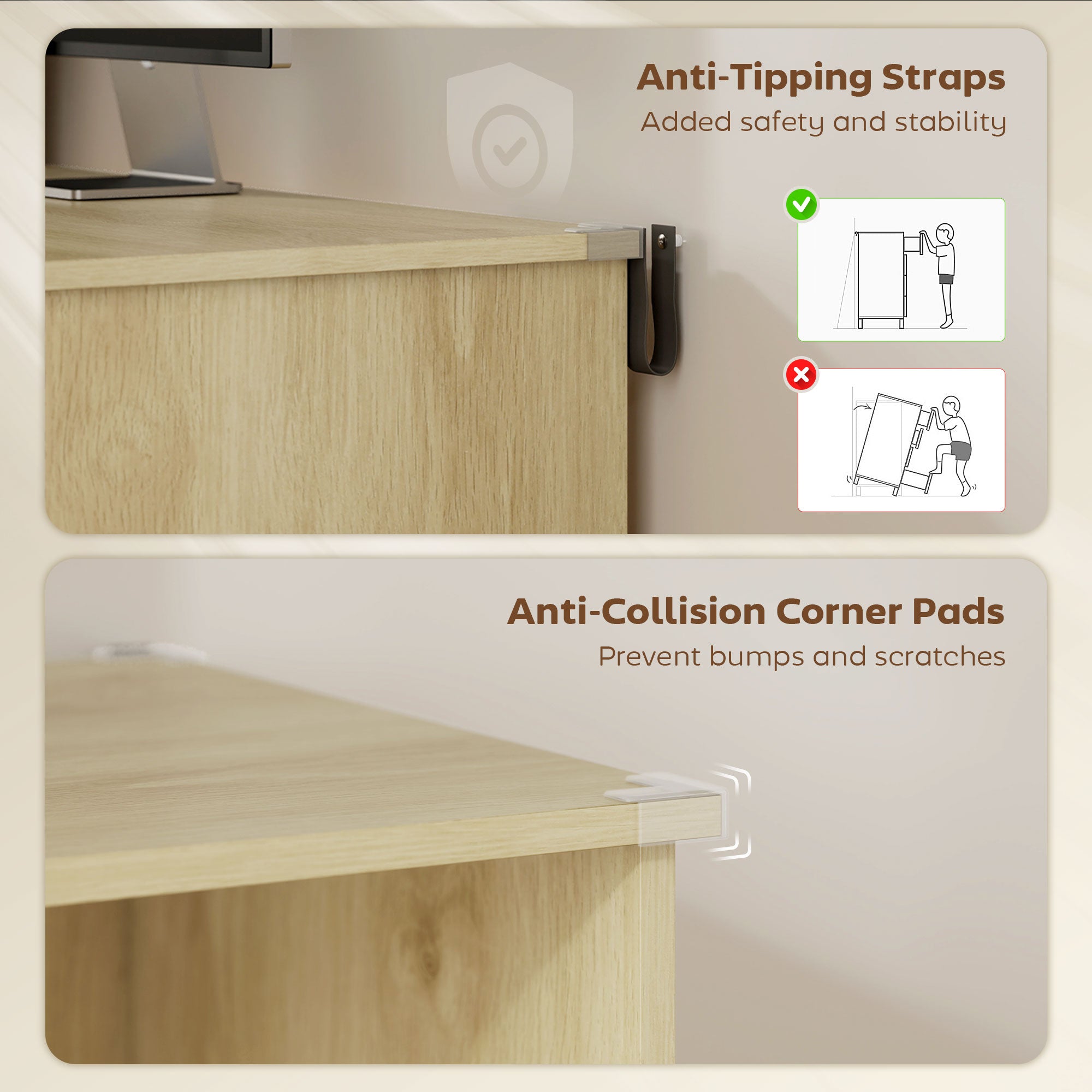 126 cm Computer Desk, Home Office Desk with Bookshelf and Lockable Drawer, Adjustable Hanging Rails for A4 and Letter Size Files, Small Writing Table for Bedroom, Study Room, Oak Wood Effect