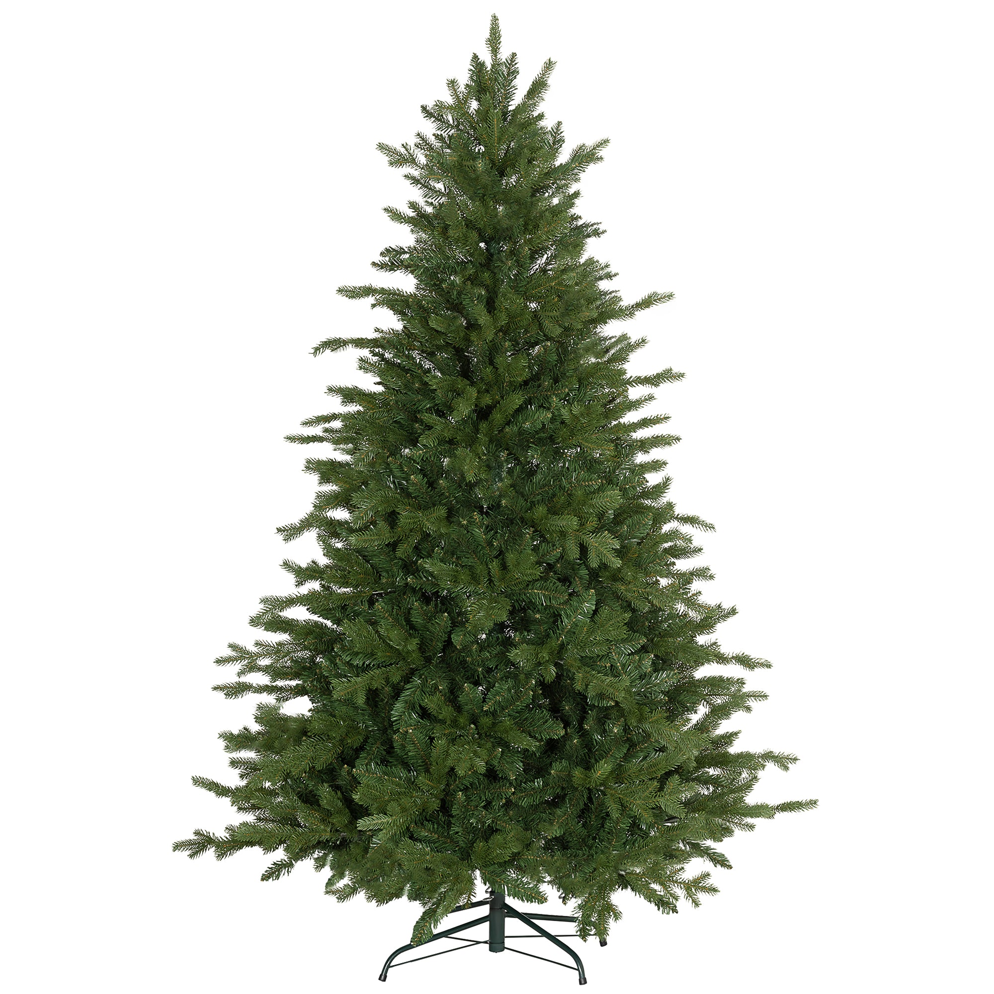 6 Ft Artificial Christmas Tree with Foldable Metal Stand, Easy Assembly, Hinged Xmas Tree for Home Office Holiday