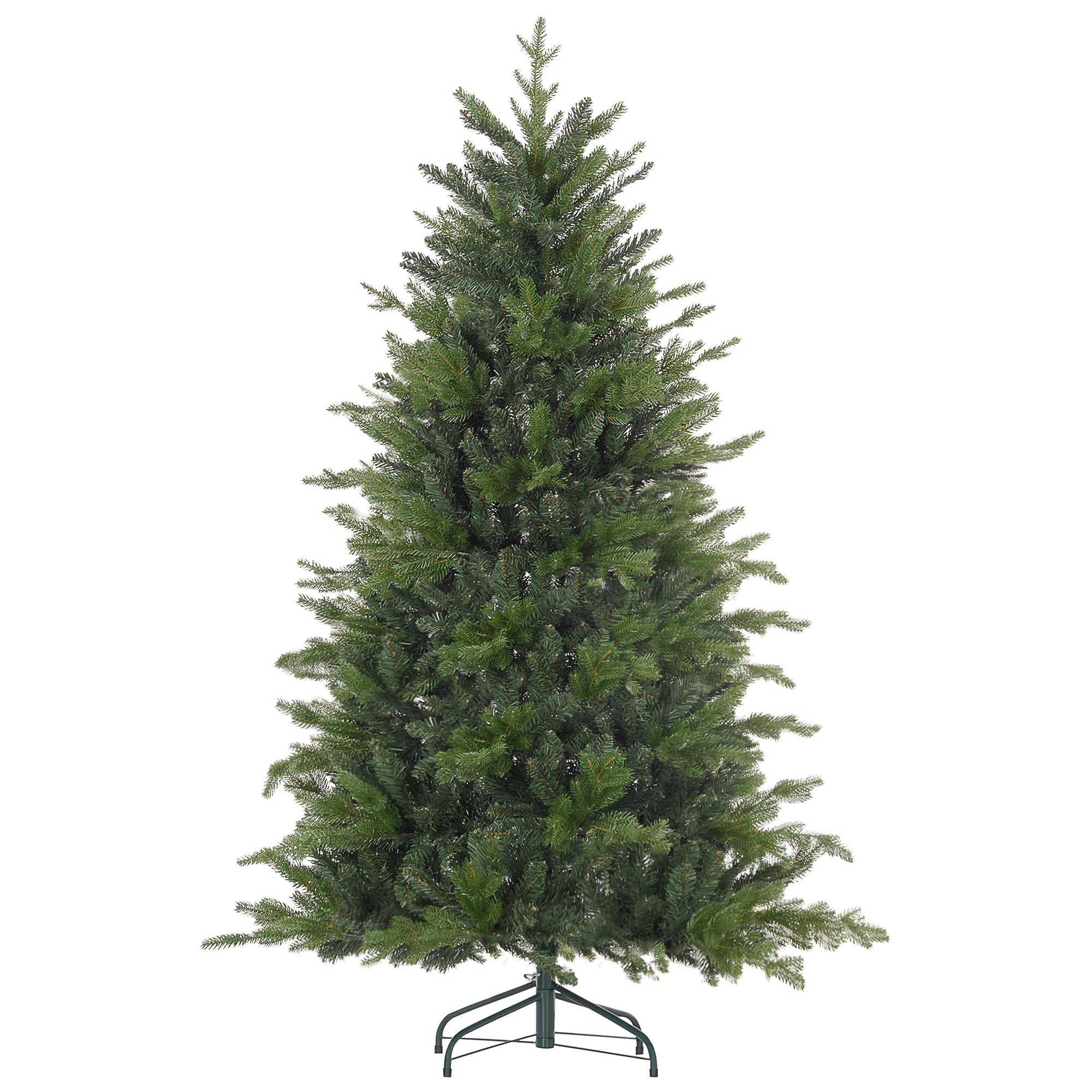 6 Ft Artificial Christmas Tree with Foldable Metal Stand, Easy Assembly, Hinged Xmas Tree for Home Office Holiday