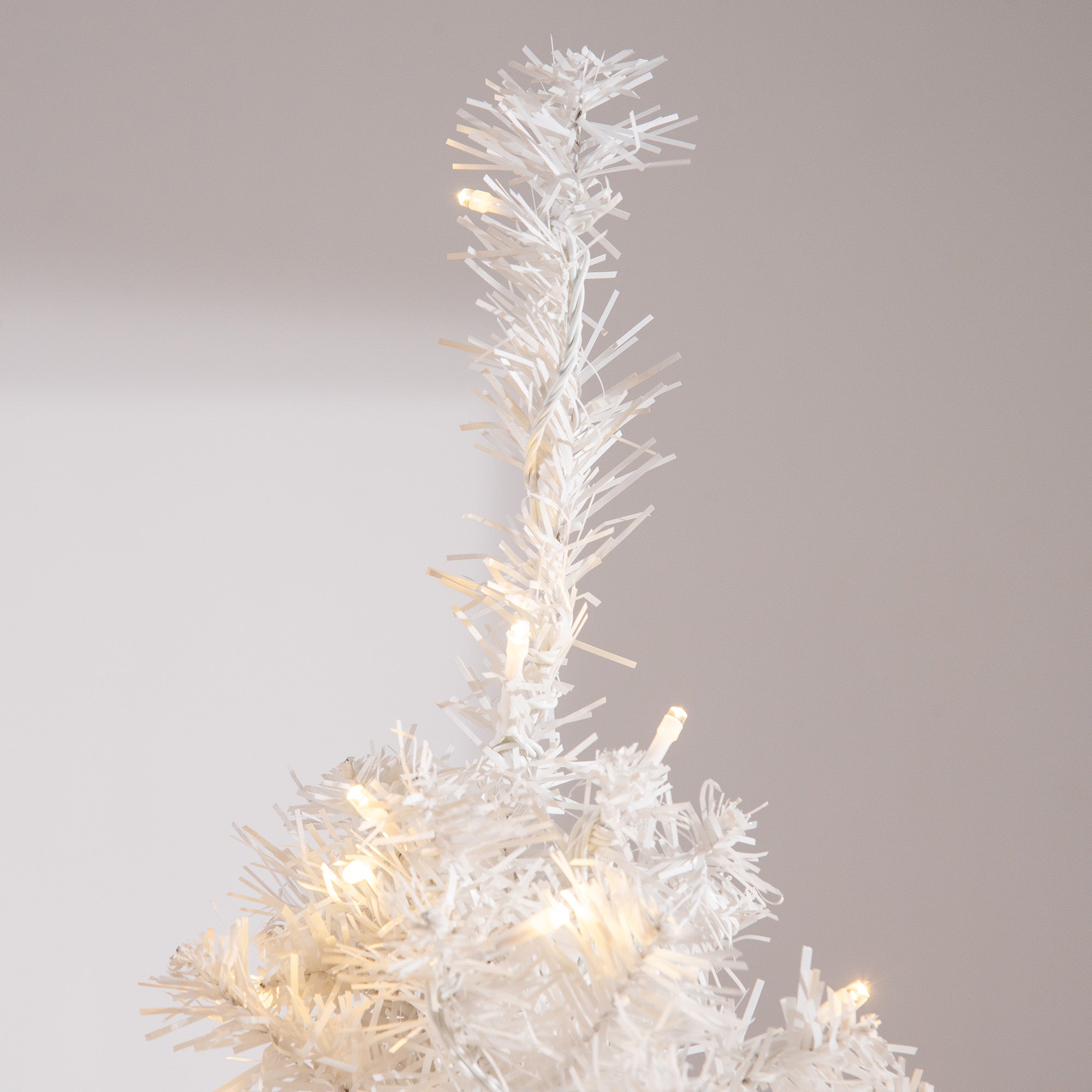 6 FT Tall PreLit Artificial Christmas Tree with Realistic Branches 250 Warm White LED Lights White