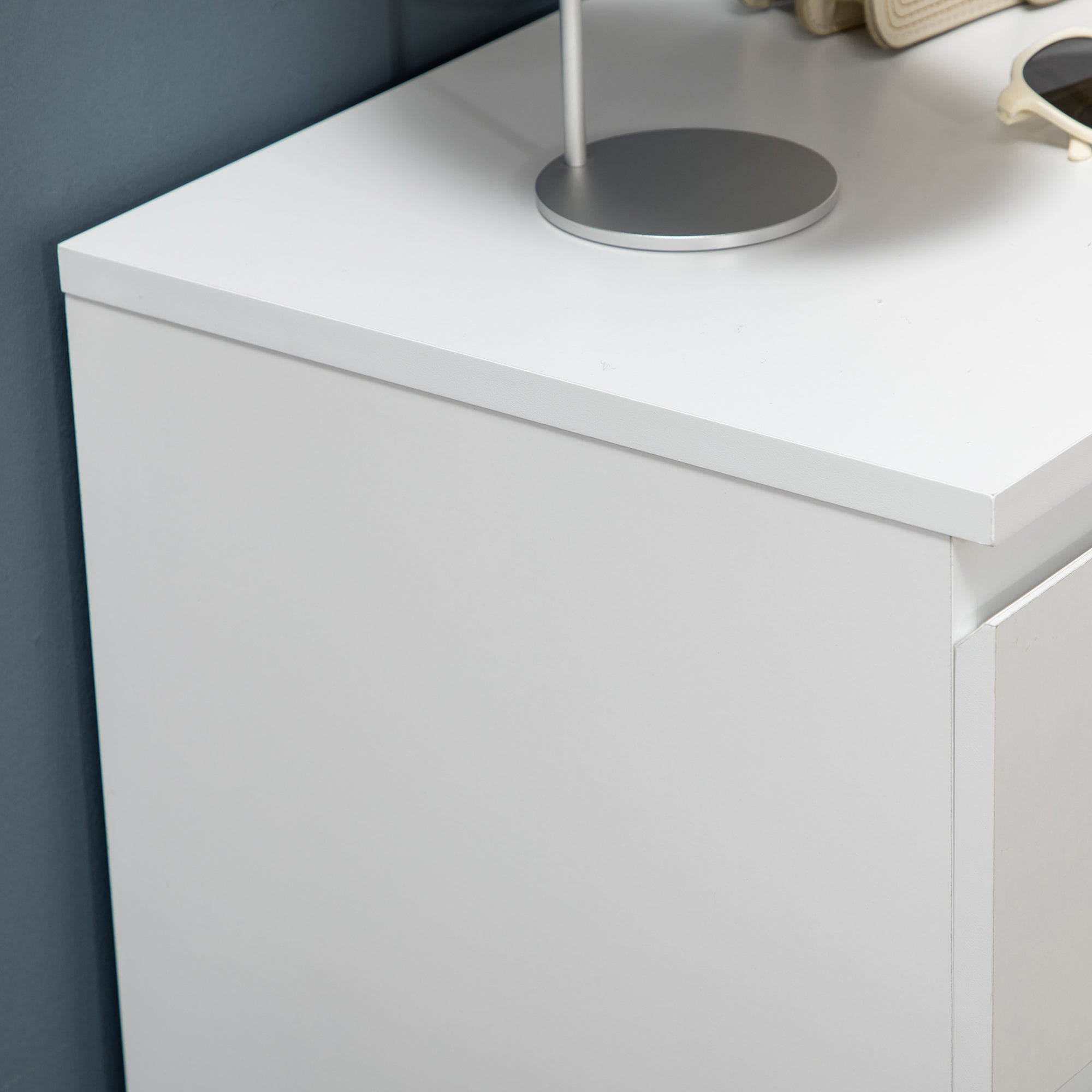 HOMCOM Chest of Drawers, 3-Drawer Storage Organiser Unit for Bedroom, Living Room, White