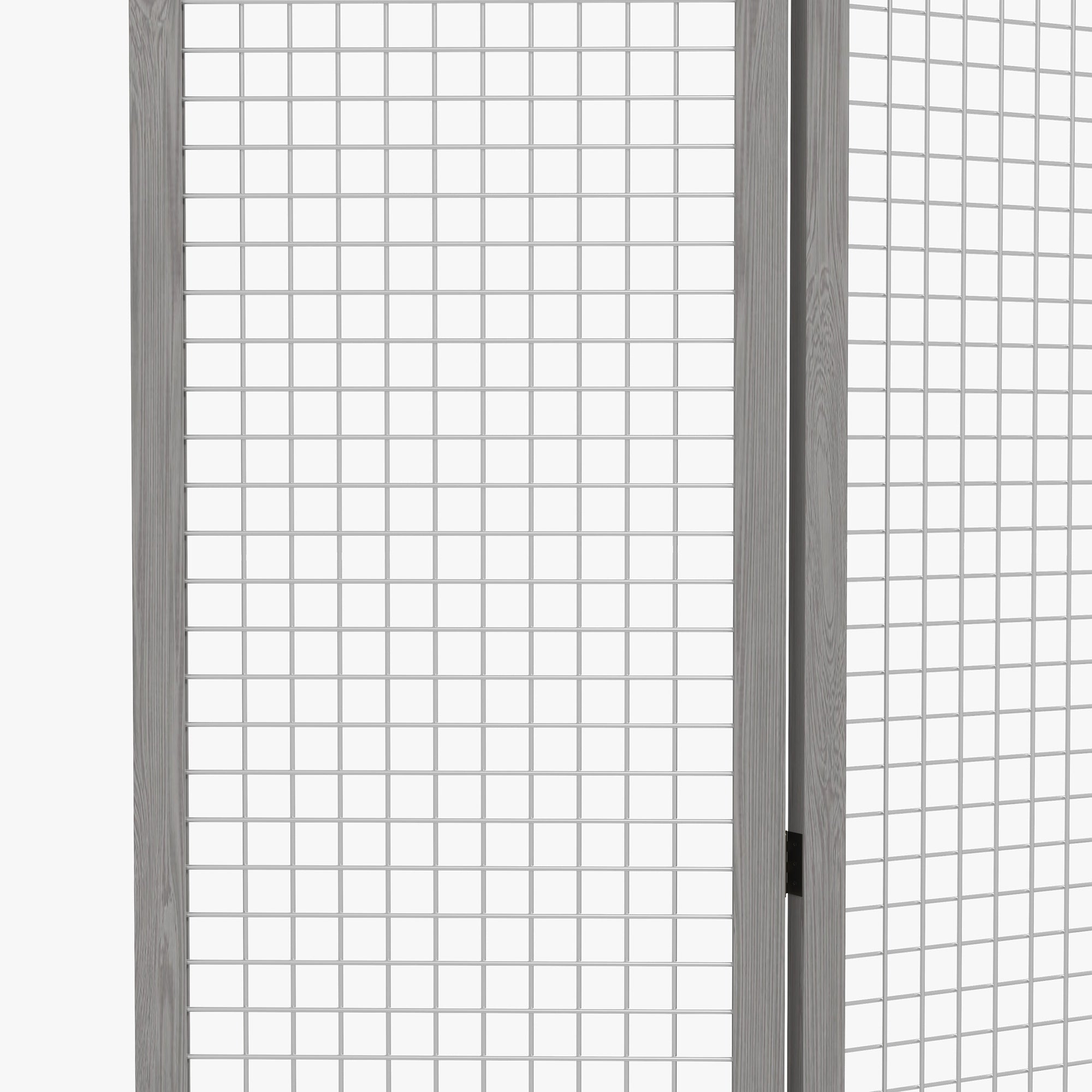 4.7' 4 Panel Room Divider Indoor Privacy Screens for Home Distressed Gray