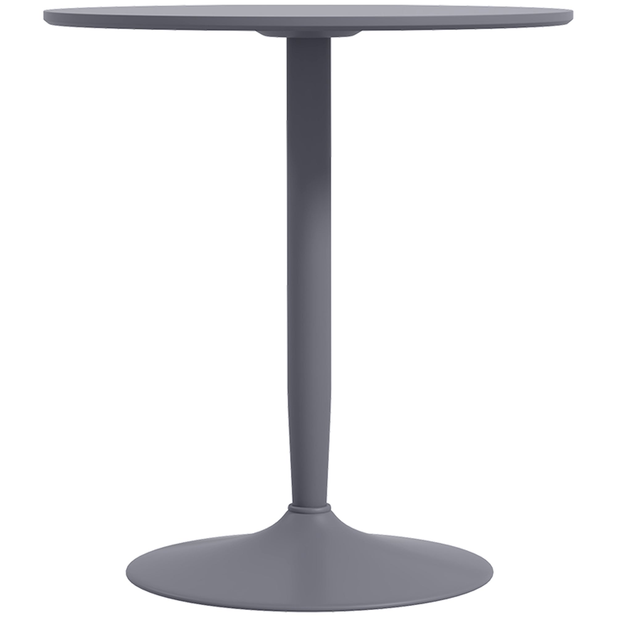 HOMCOM Round Dining Table, Modern Kitchen Table with Steel Base, Non-slip Foot Pad for Living Room, Dining Room, Grey