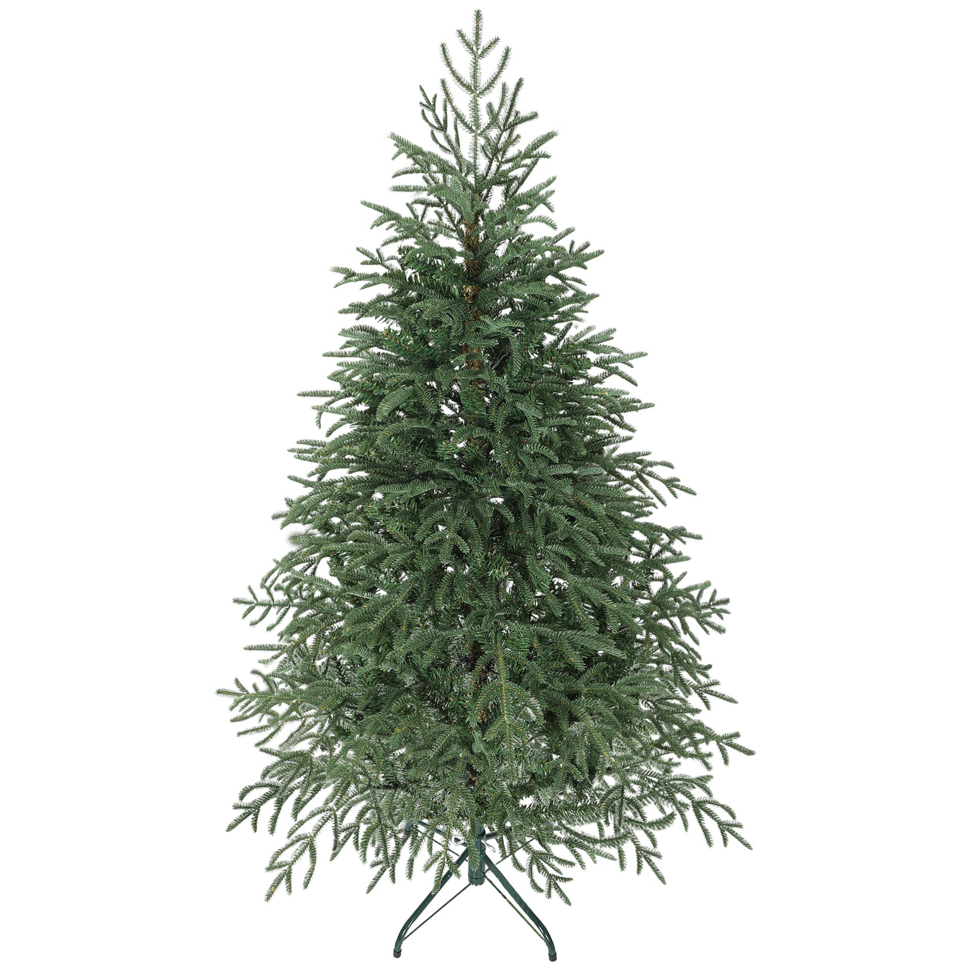 5 ft Artificial Christmas Tree with 1375 Realistic Dense Branches, Full Spruce, Hinged Xmas Tree with Metal Stand, Easy Assembly, Green
