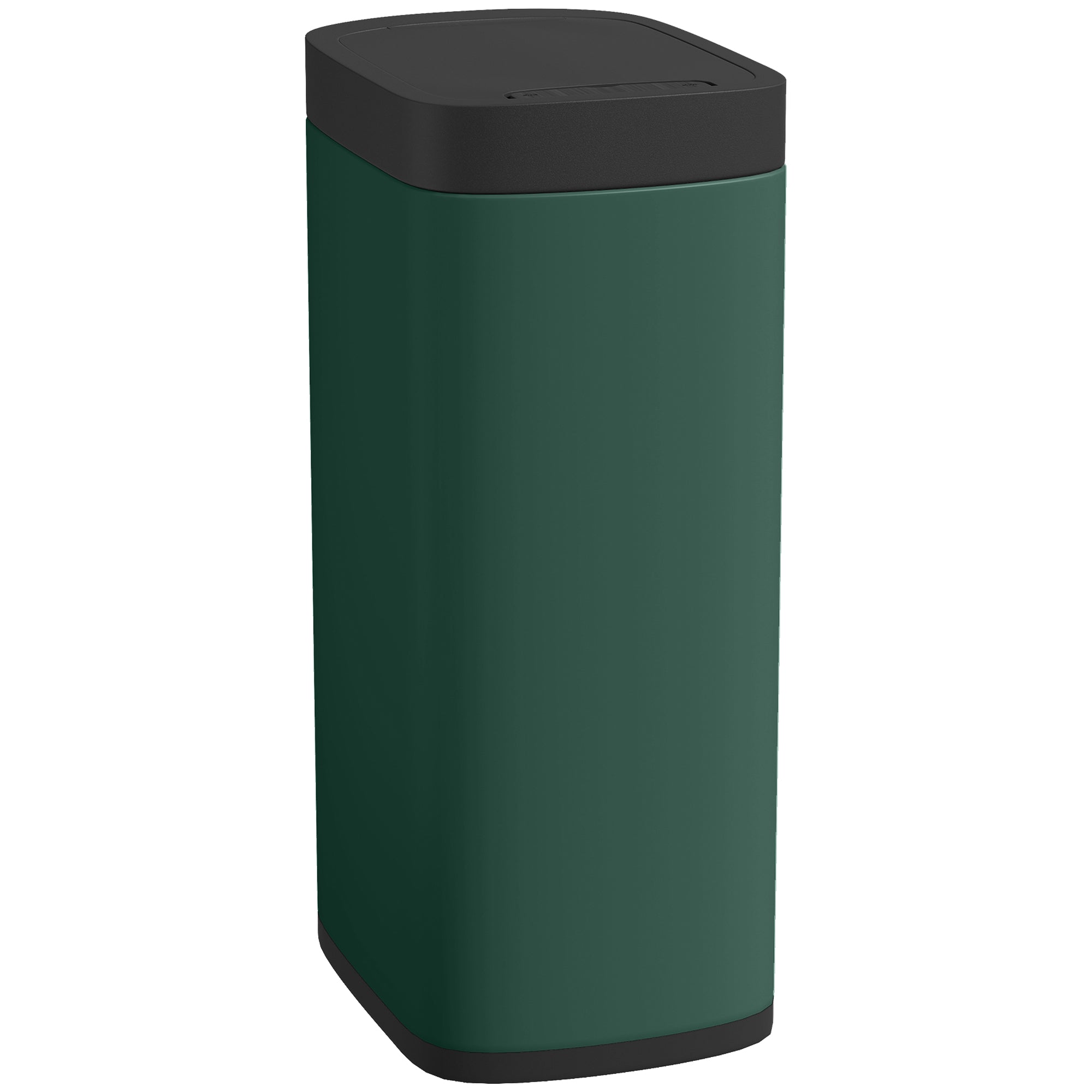 50L Sensor Bin, Automatic Touchless Kitchen Bin with Motion Sensor, Manual Override, Battery Operated, Fingerprint-Resistant, Inner-Bucket-Free, for Kitchen, Bedroom, Home Office, Dark Green