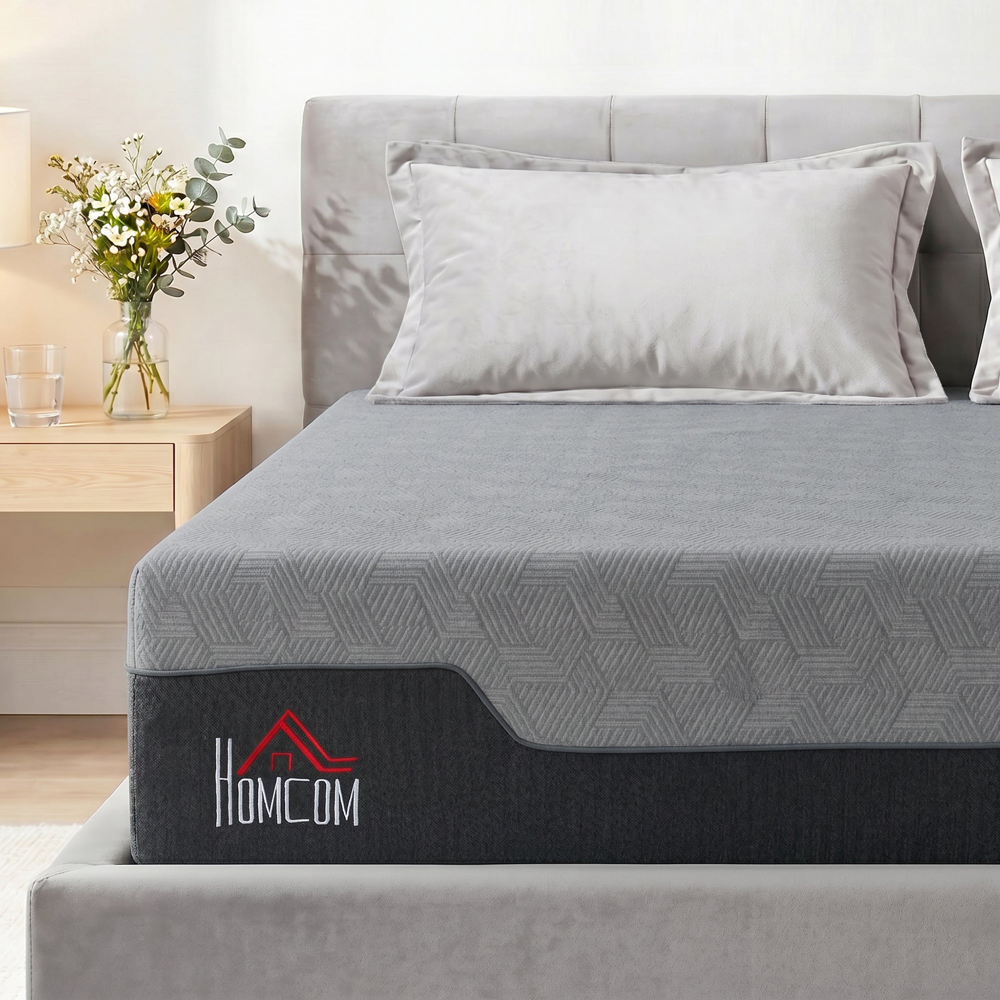 Queen Mattress, 14 Inch Gel Cooling Memory Foam Mattress for Cool Night Sleep, Graphene Bed in a Box for Pressure Relief, with Washable Cover, Made in USA, CertiPUR-US Certified, Medium Firm