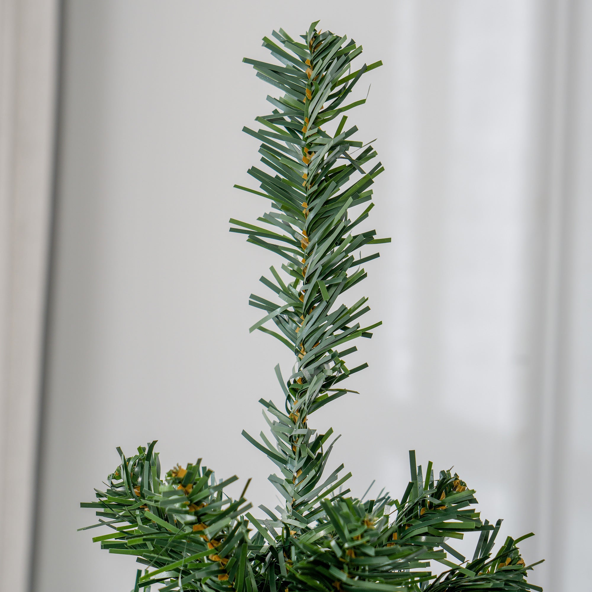 6 FT Slim Christmas Tree Pencil Xmas Artificial Tree w/ 618 Tips & Stable Stand Green