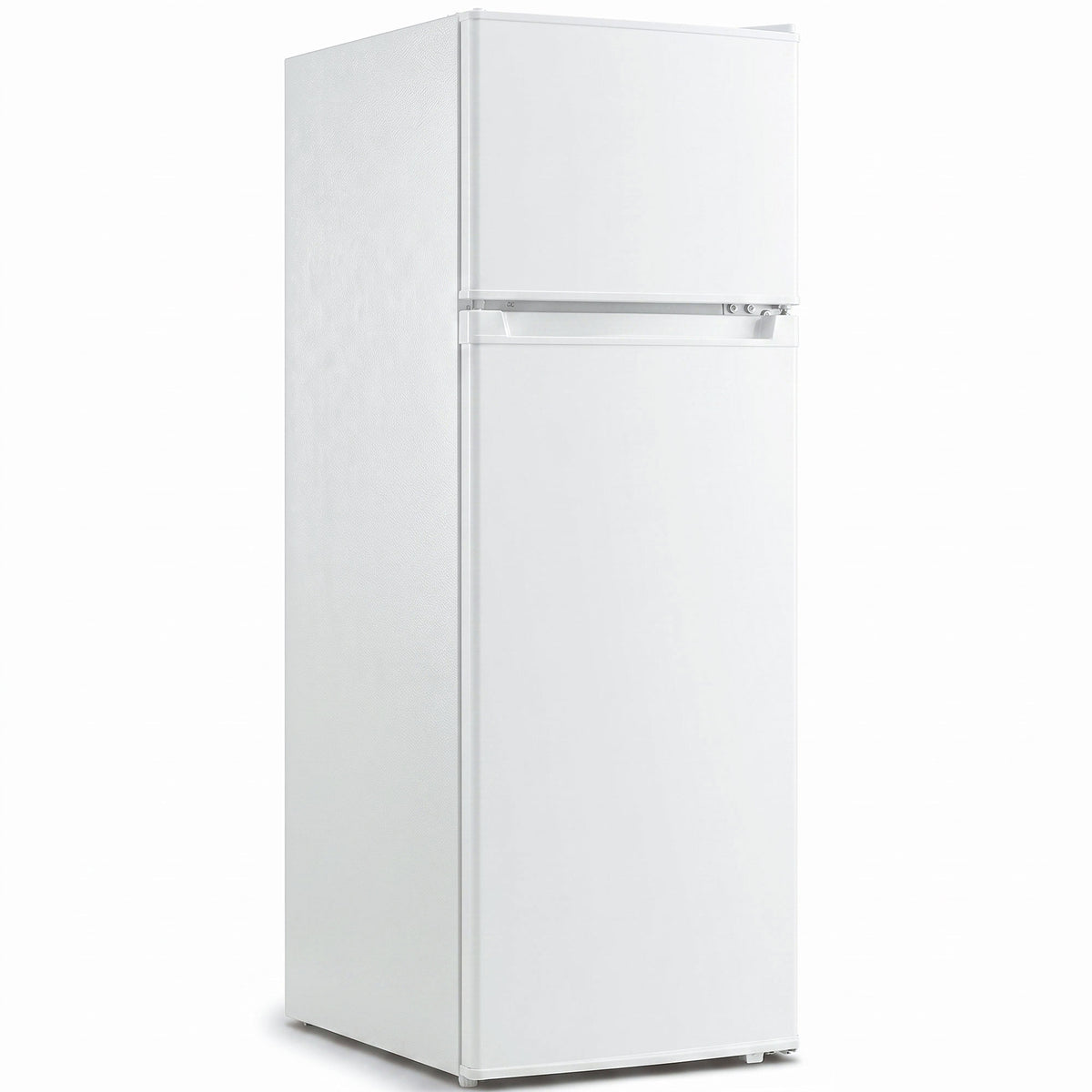 7.7 Cu. Ft. Mini Fridge with Freezer, Double Door Compact Refrigerator with Adjustable Thermostat, Reversible Door, Removable Glass Shelves, Small Refrigerator for Bedroom, Office, Dorm