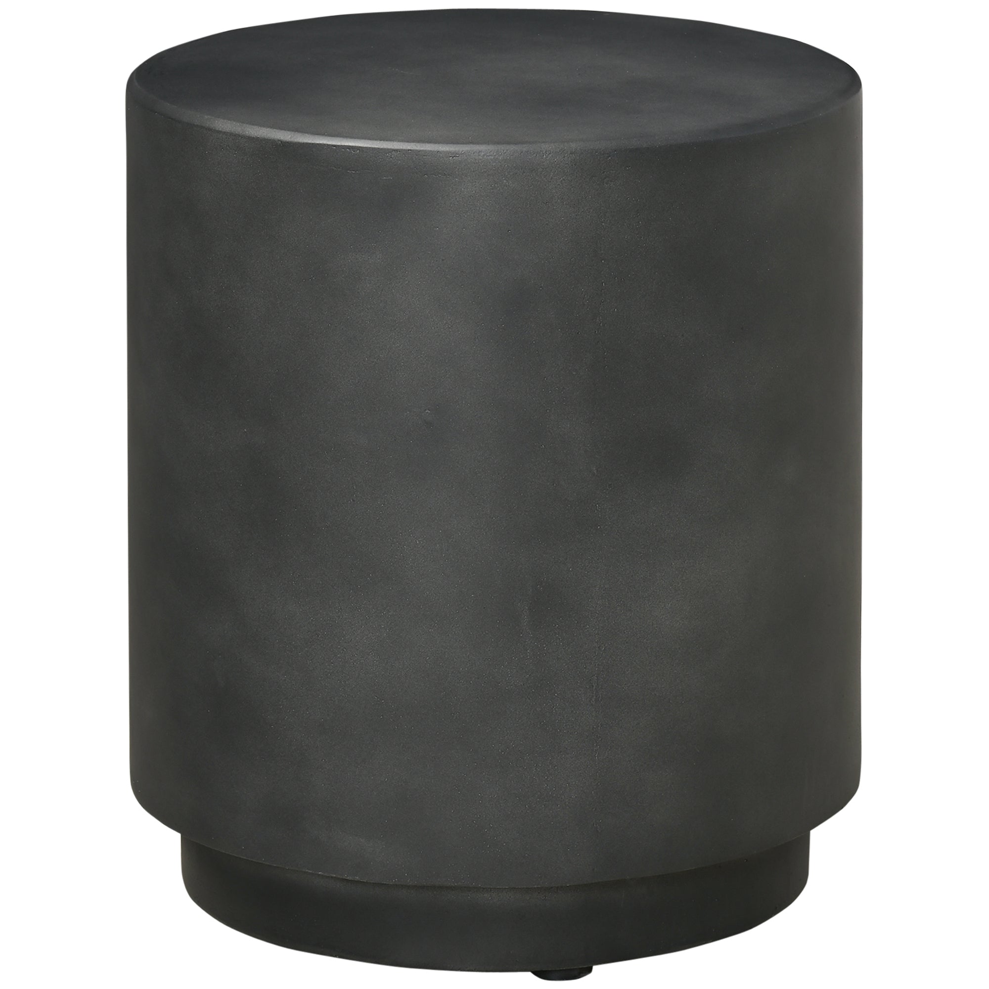 Lightweight Accent Table with Concrete Finish Round Side Table