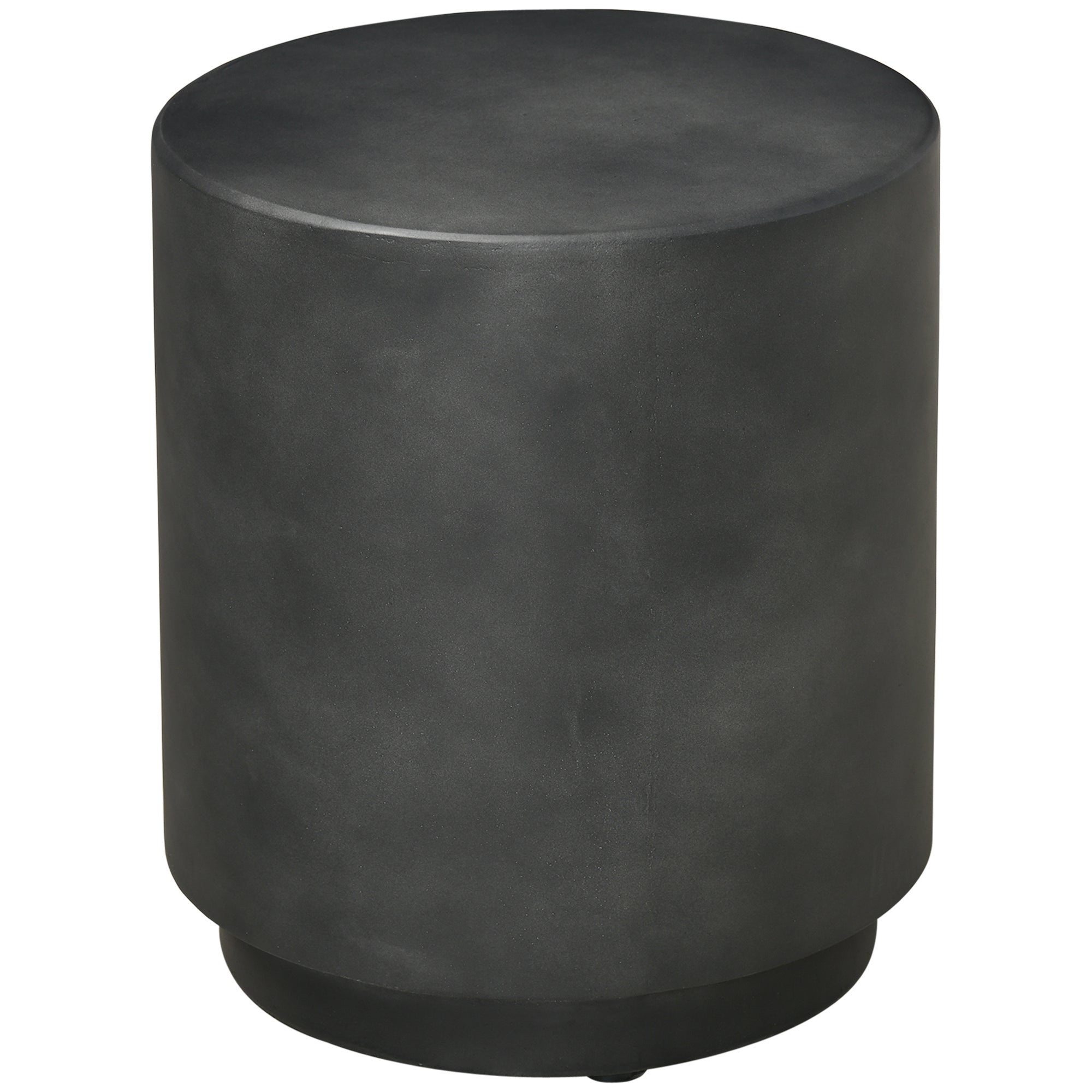 Lightweight Accent Table with Concrete Finish Round Side Table