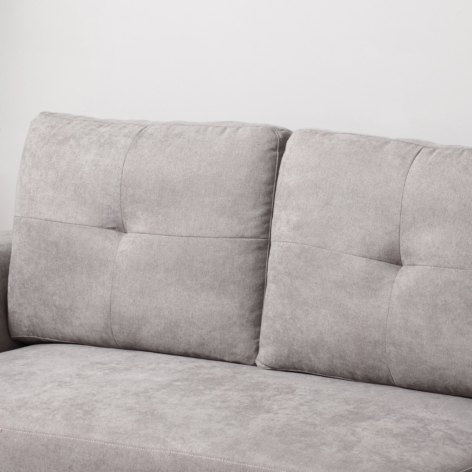 HOMCOM 3 Seater Sofa Bed, L-Shaped Corner Sofa, Pull Out Sofa with Storage, Convertible Click Clack Settee Sectional Sleeper Futon for Living Room, Office, Grey